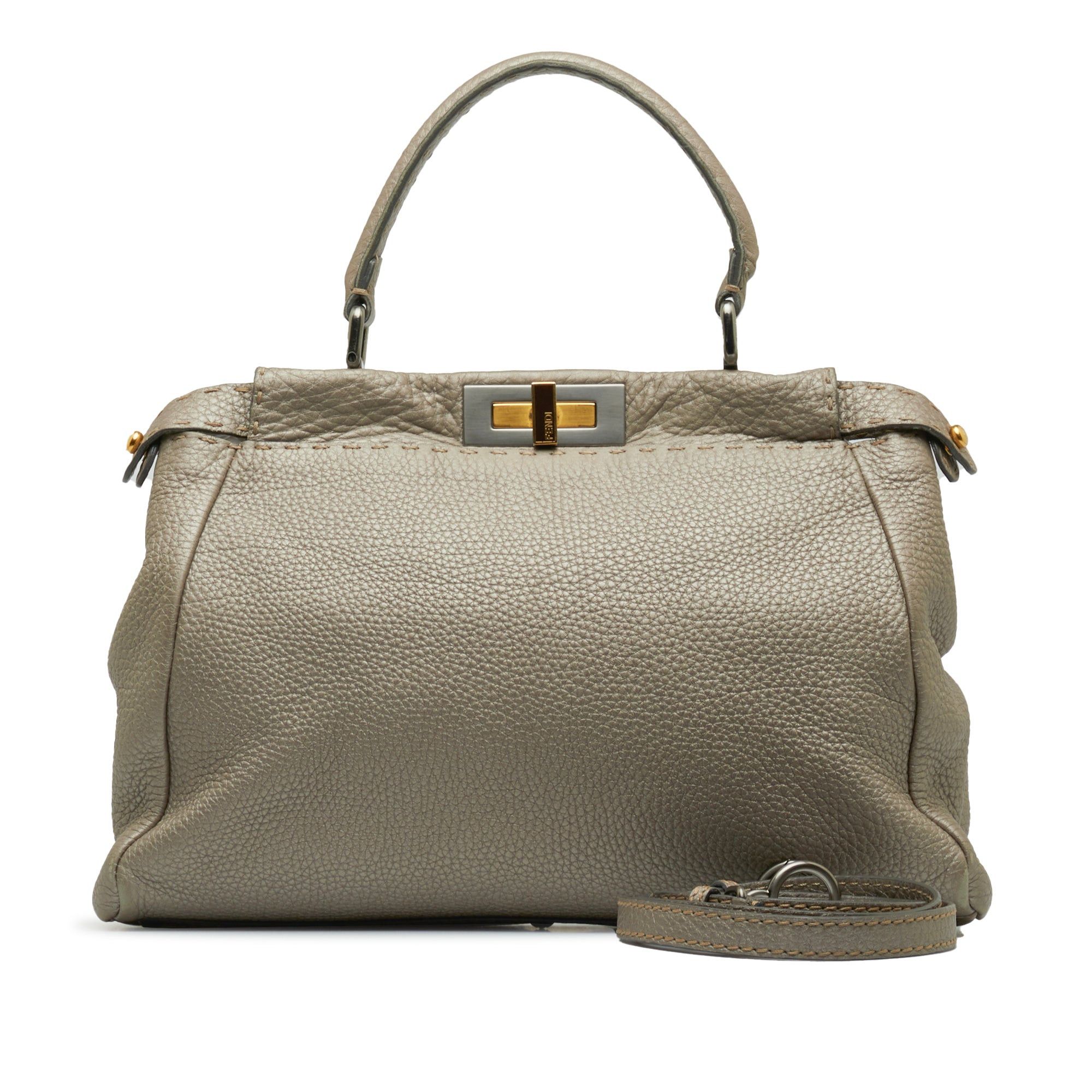 Fendi Fendi Medium Selleria Peekaboo Silver Size ONE SIZE - 11 Thumbnail