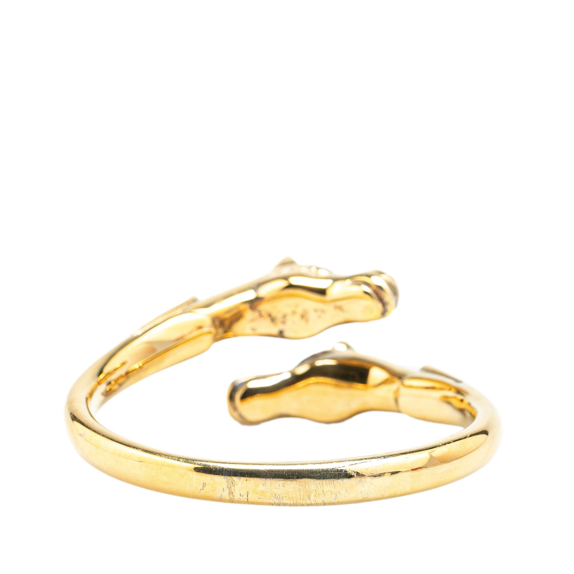 Hermes Hermès Gold Plated Cheval Double Horse Bangle Gold Size ONE SIZE - 3 Thumbnail