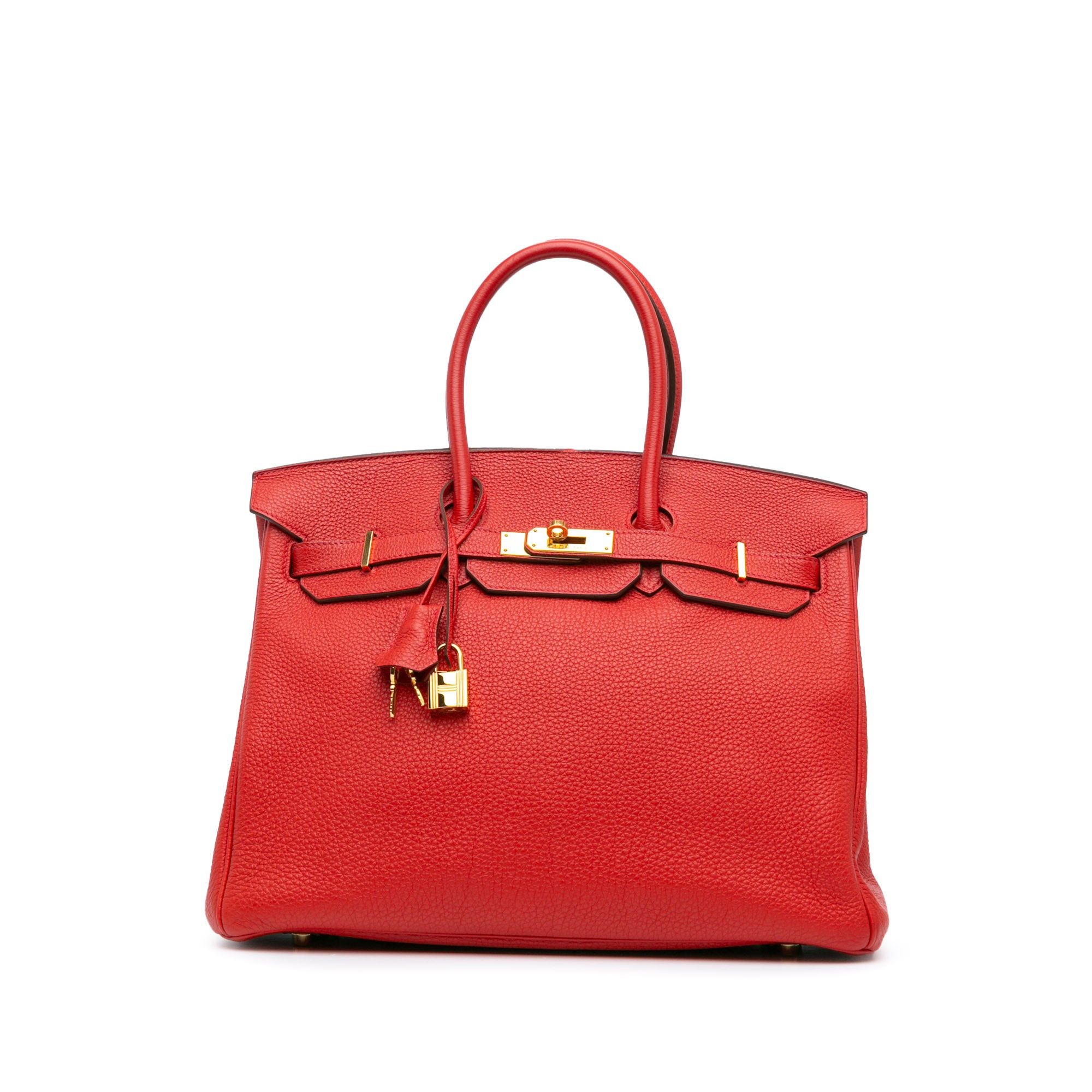 Hermes Hermès Togo Birkin Retourne 35 Red Size ONE SIZE - 11 Thumbnail