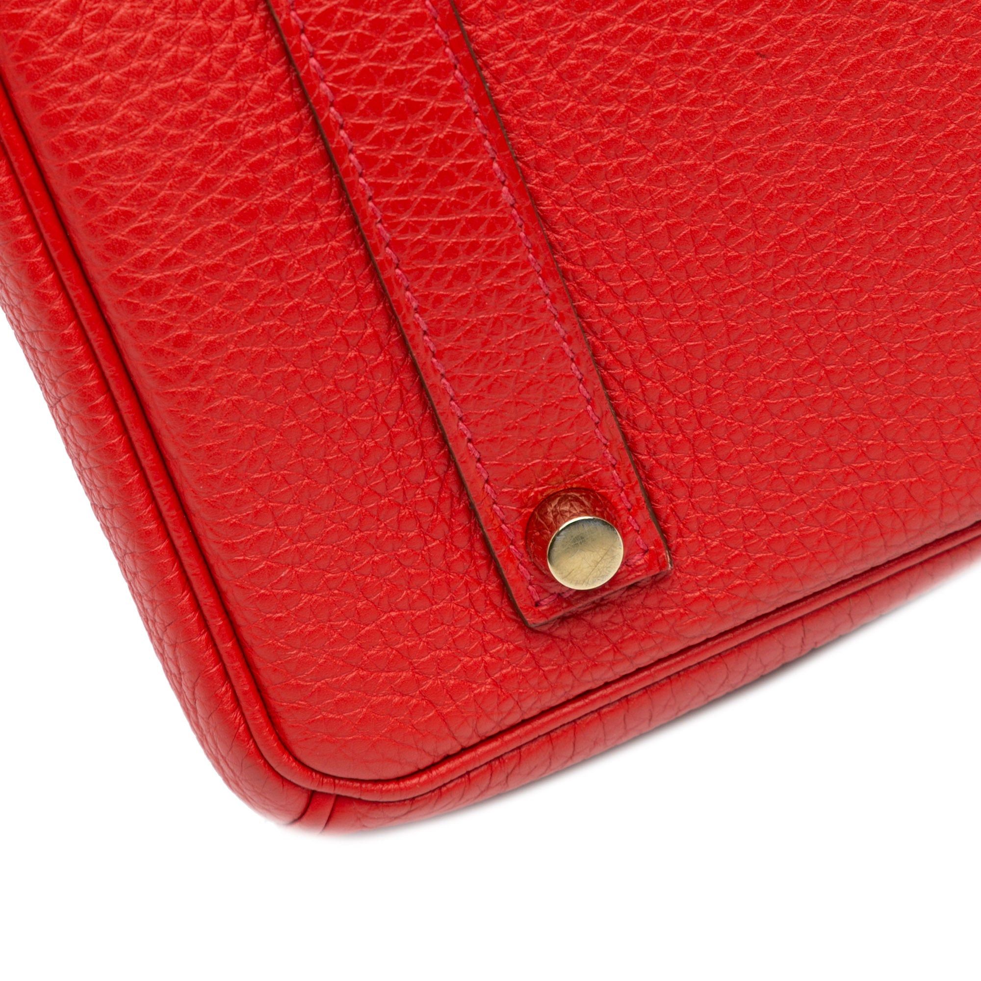 Hermes Hermès Togo Birkin Retourne 35 Red Size ONE SIZE - 9 Thumbnail