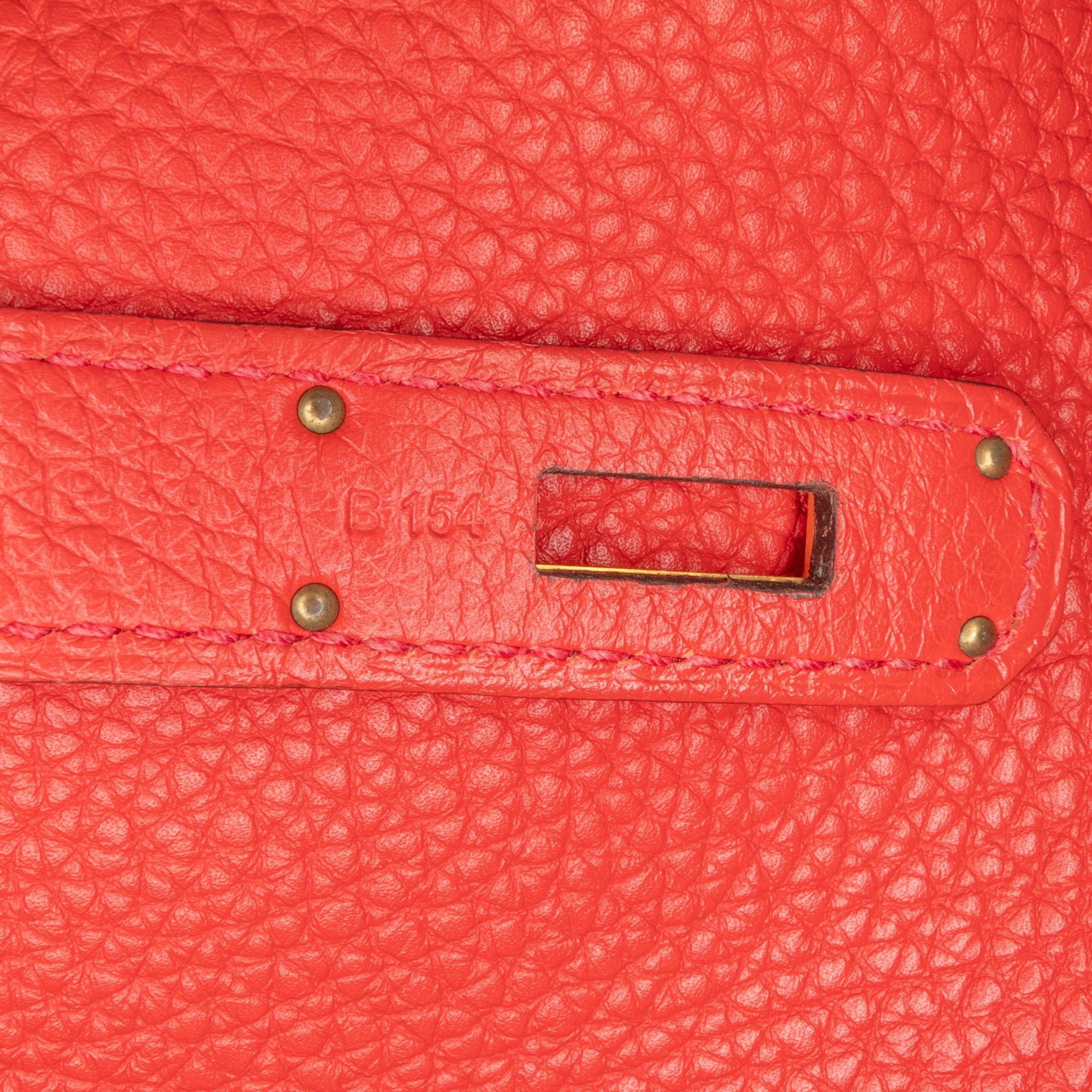 Hermes Hermès Togo Birkin Retourne 35 Red Size ONE SIZE - 5 Thumbnail