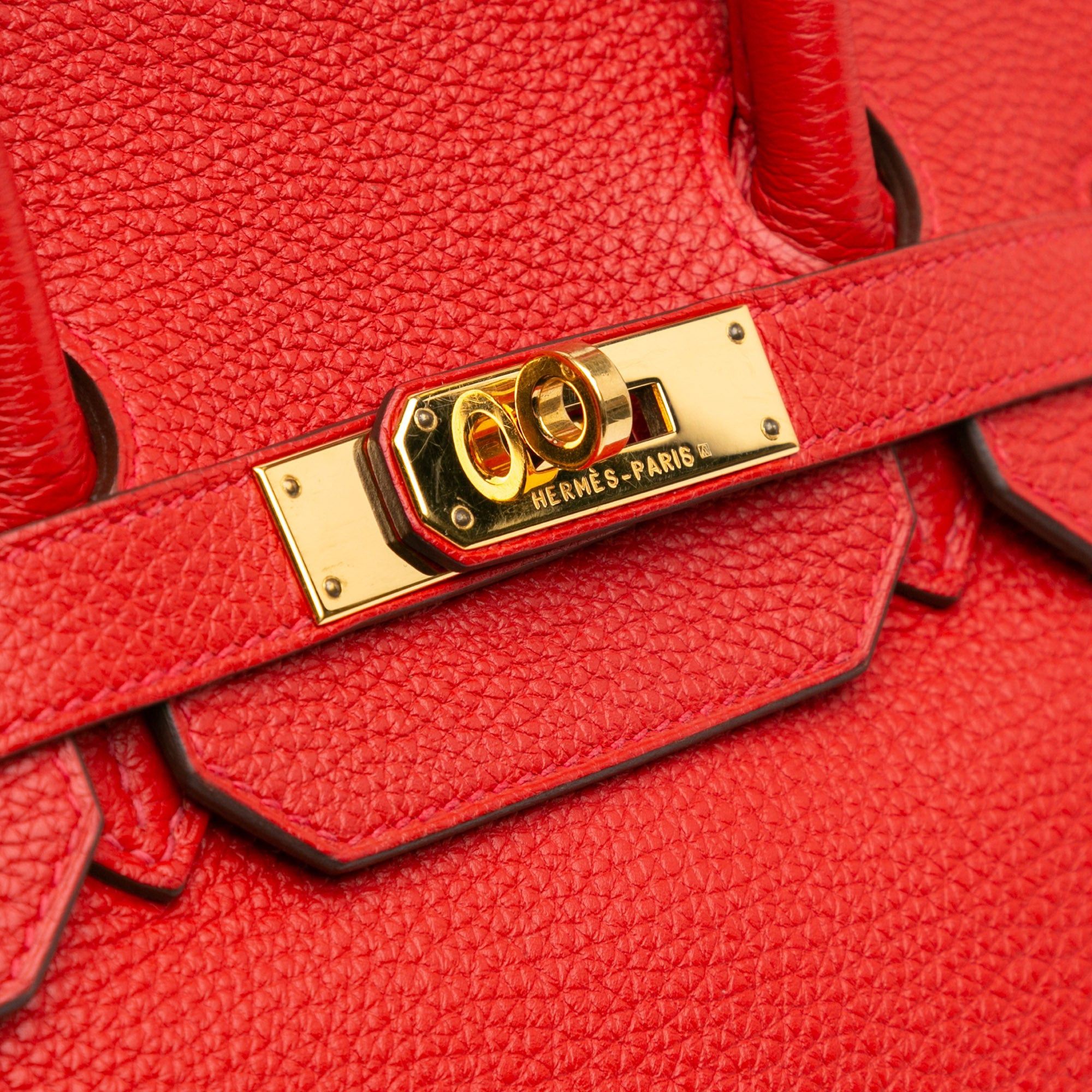 Hermes Hermès Togo Birkin Retourne 35 Red Size ONE SIZE - 7 Thumbnail