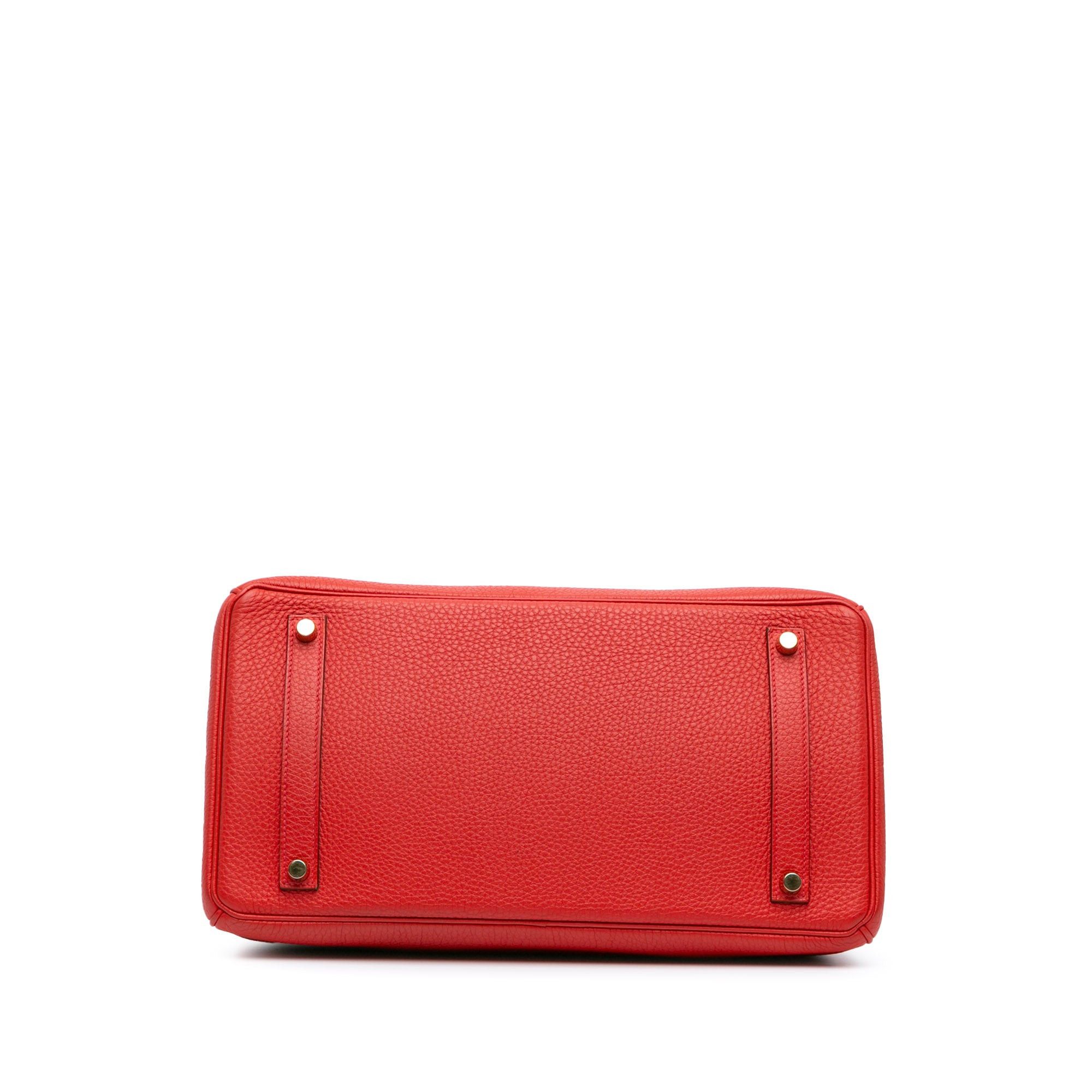 Hermes Hermès Togo Birkin Retourne 35 Red Size ONE SIZE - 3 Thumbnail