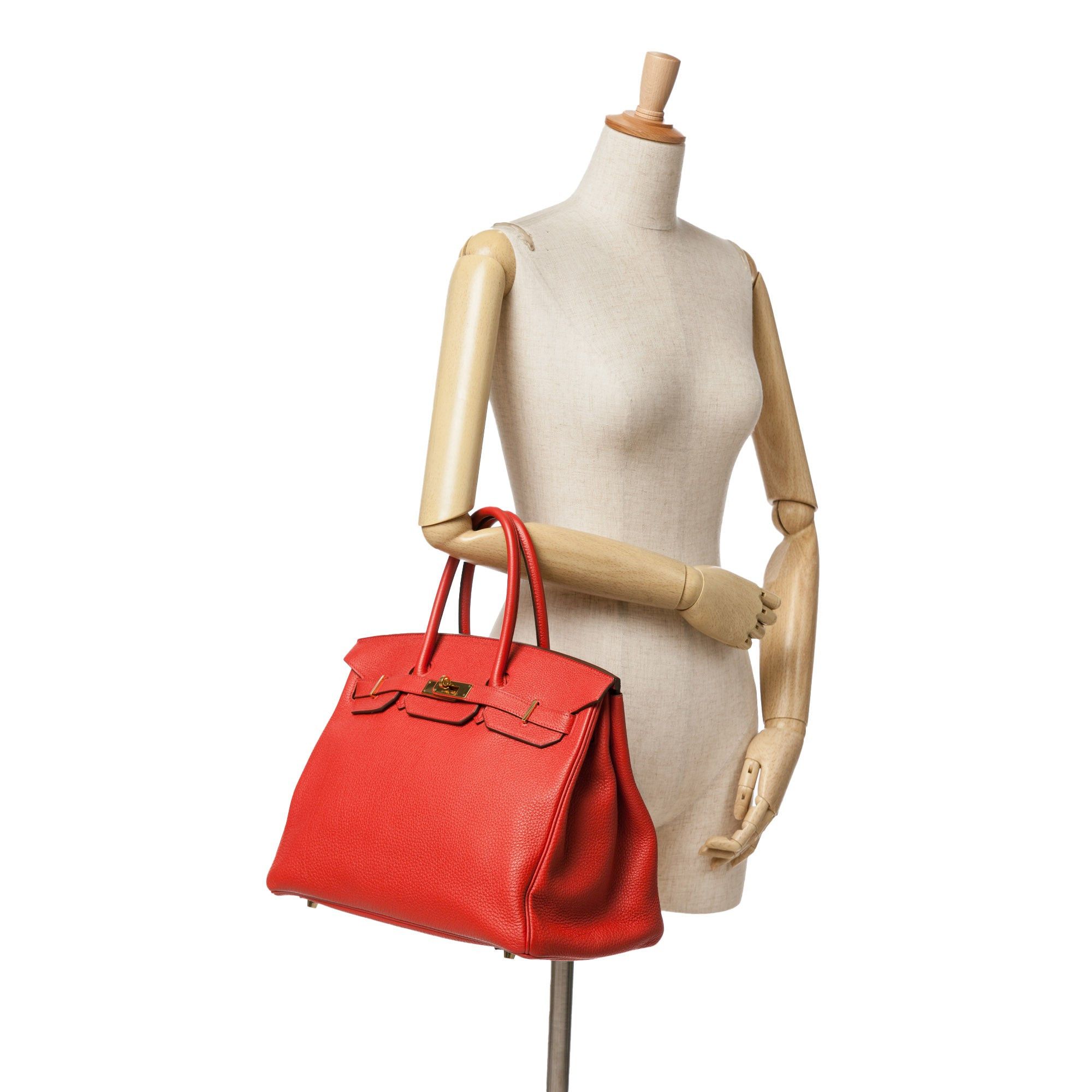 Hermes Hermès Togo Birkin Retourne 35 Red Size ONE SIZE - 10 Thumbnail
