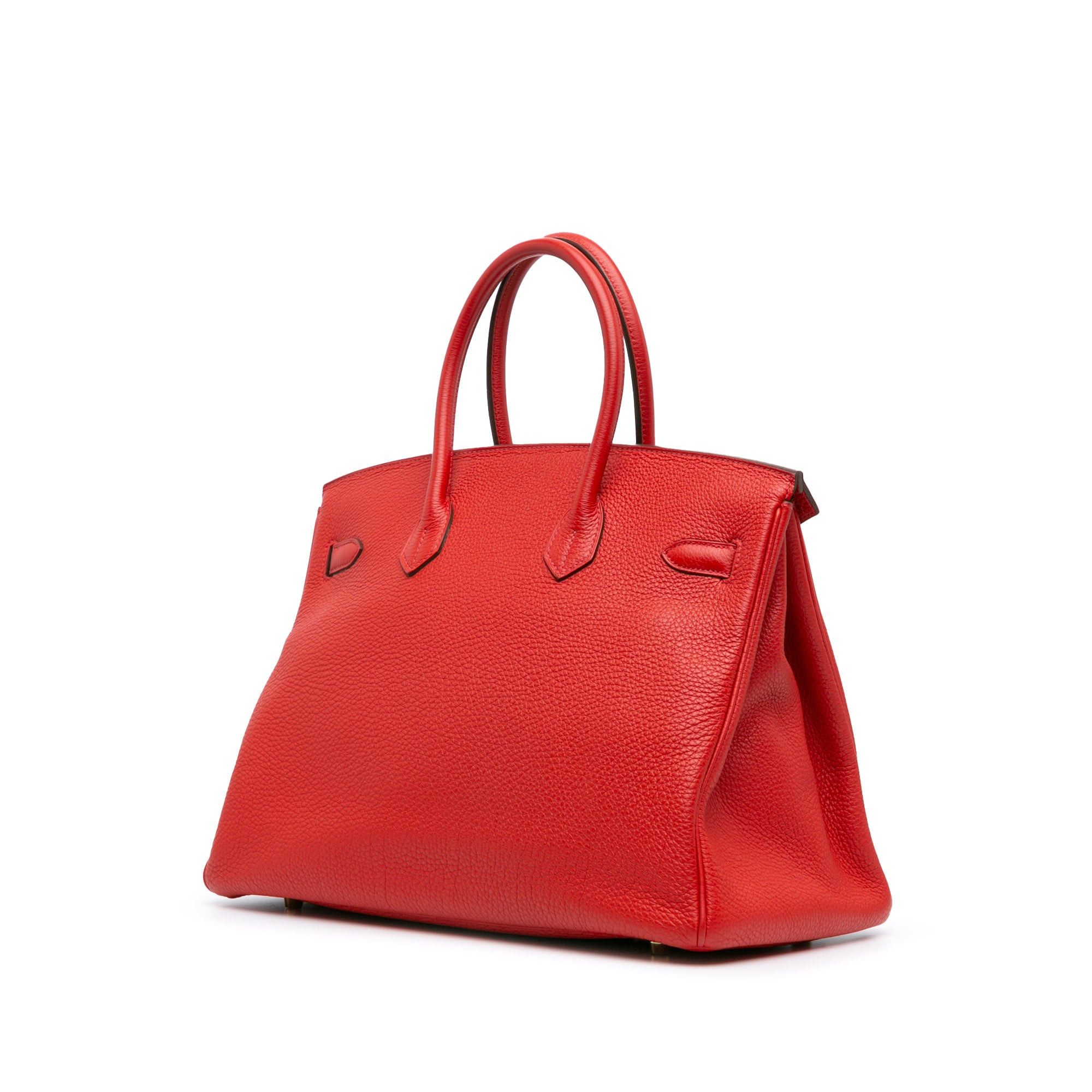 Hermes Hermès Togo Birkin Retourne 35 Red Size ONE SIZE - 2 Thumbnail