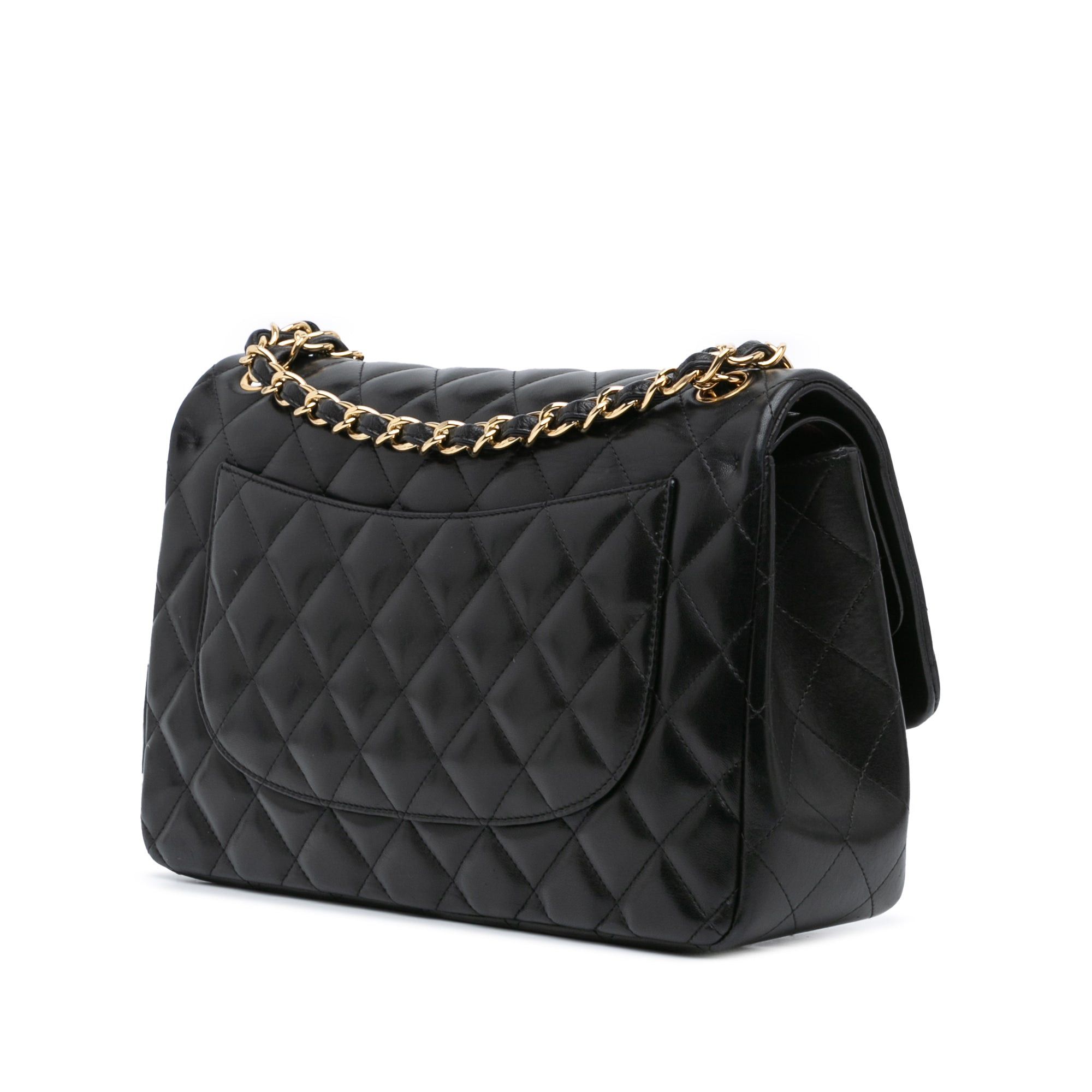 Chanel Chanel Jumbo Classic Lambskin Double Flap Black Size ONE SIZE - 2 Thumbnail