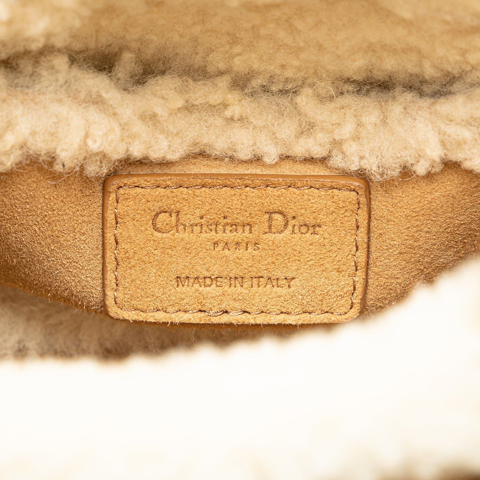 Dior Dior Mini Suede Shearling Cannage Lady Dior Brown Size ONE SIZE - 5 Thumbnail