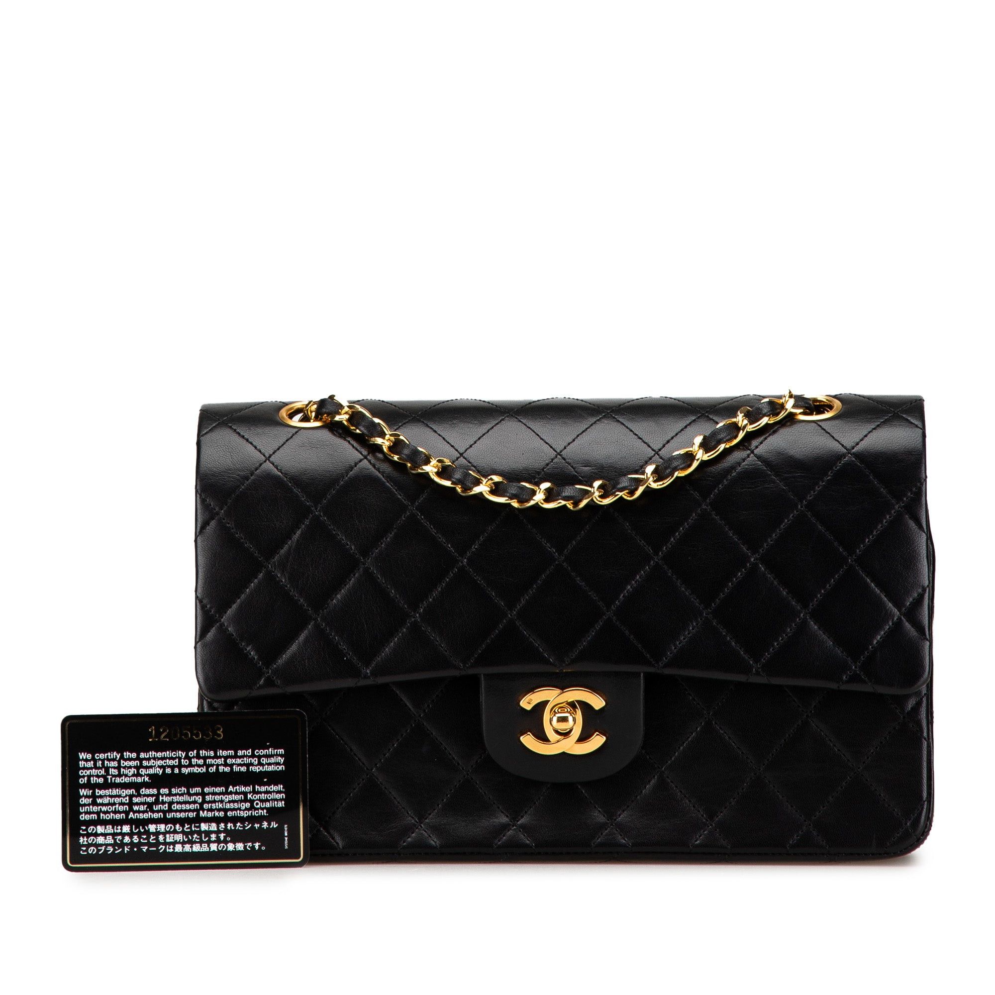 Chanel Chanel Medium Classic Lambskin Double Flap Black Size ONE SIZE - 12 Thumbnail