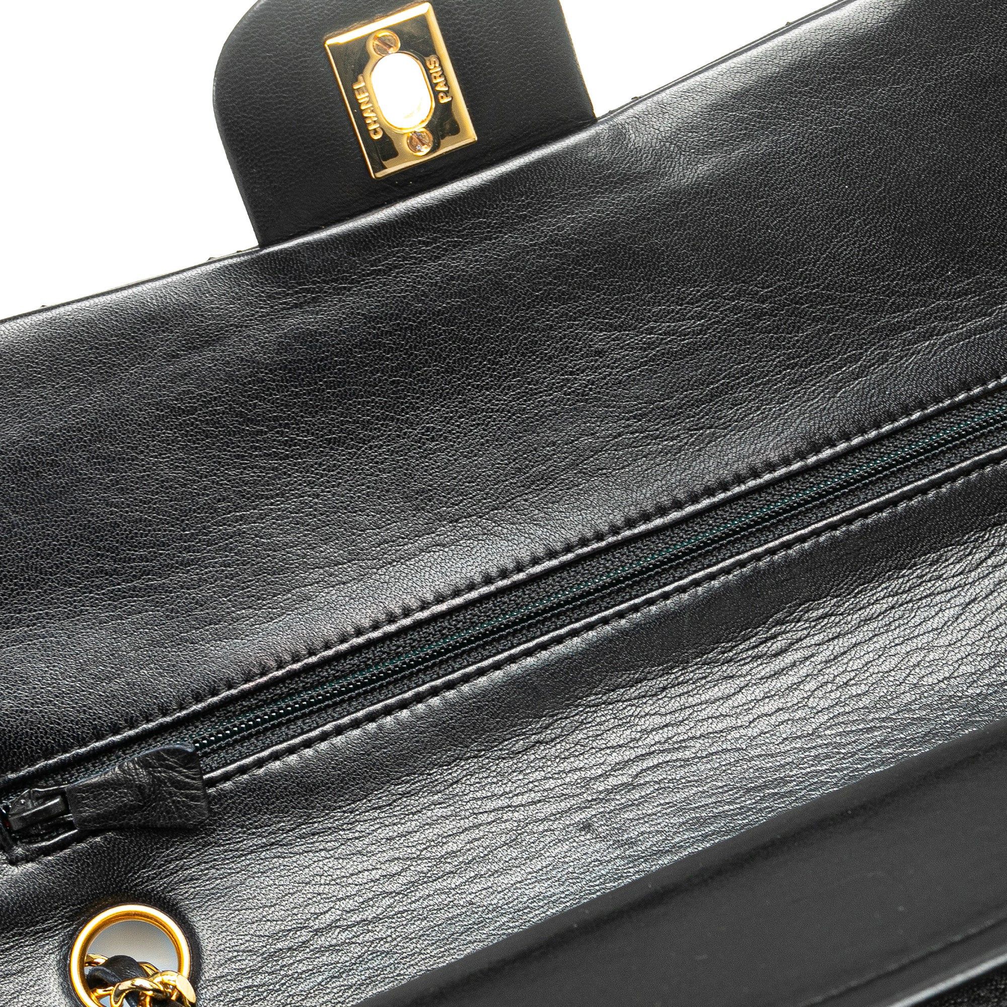 Chanel Chanel Medium Classic Lambskin Double Flap Black Size ONE SIZE - 9 Thumbnail
