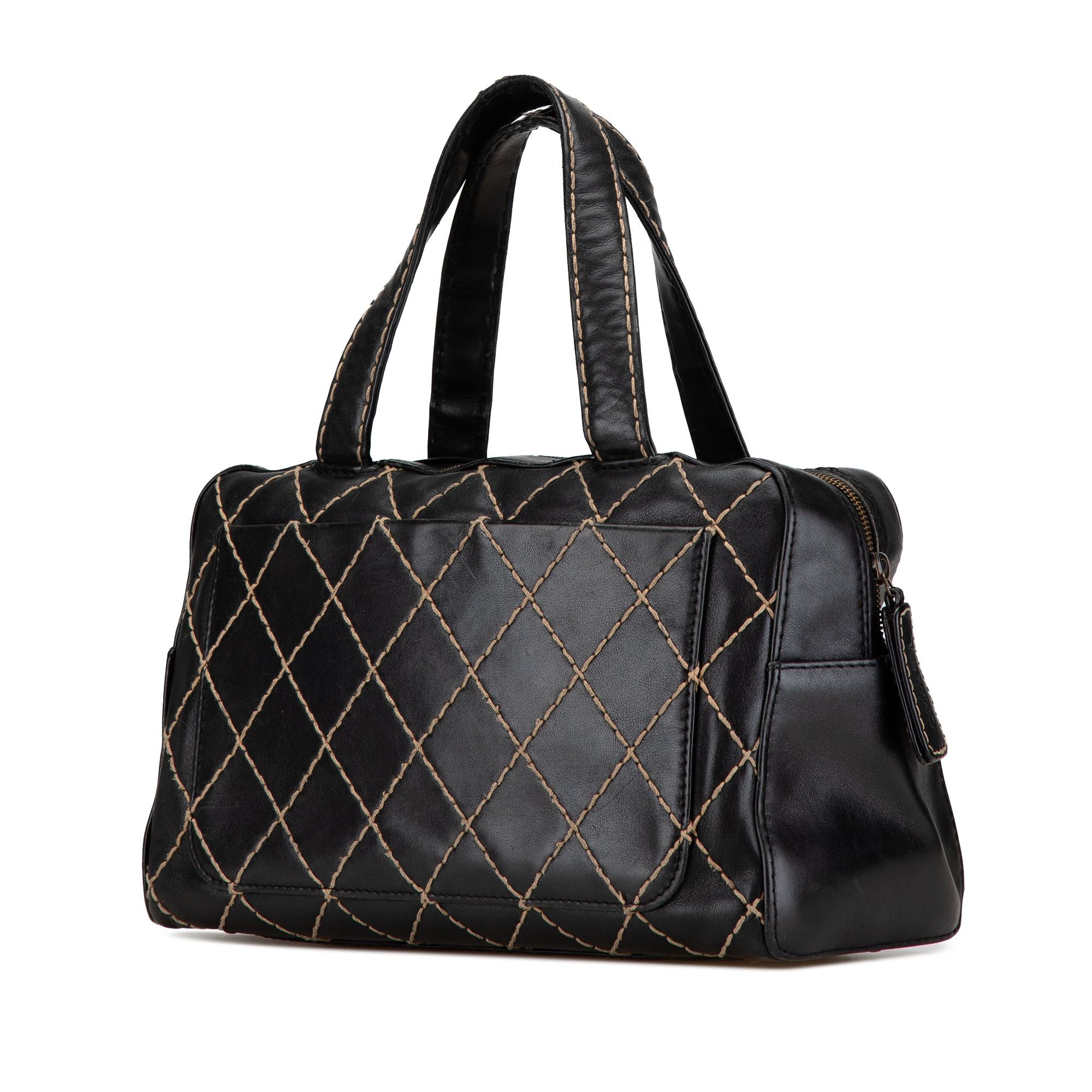 Chanel Chanel CC Wild Stitch Lambskin Handbag Black Size ONE SIZE - 2 Thumbnail