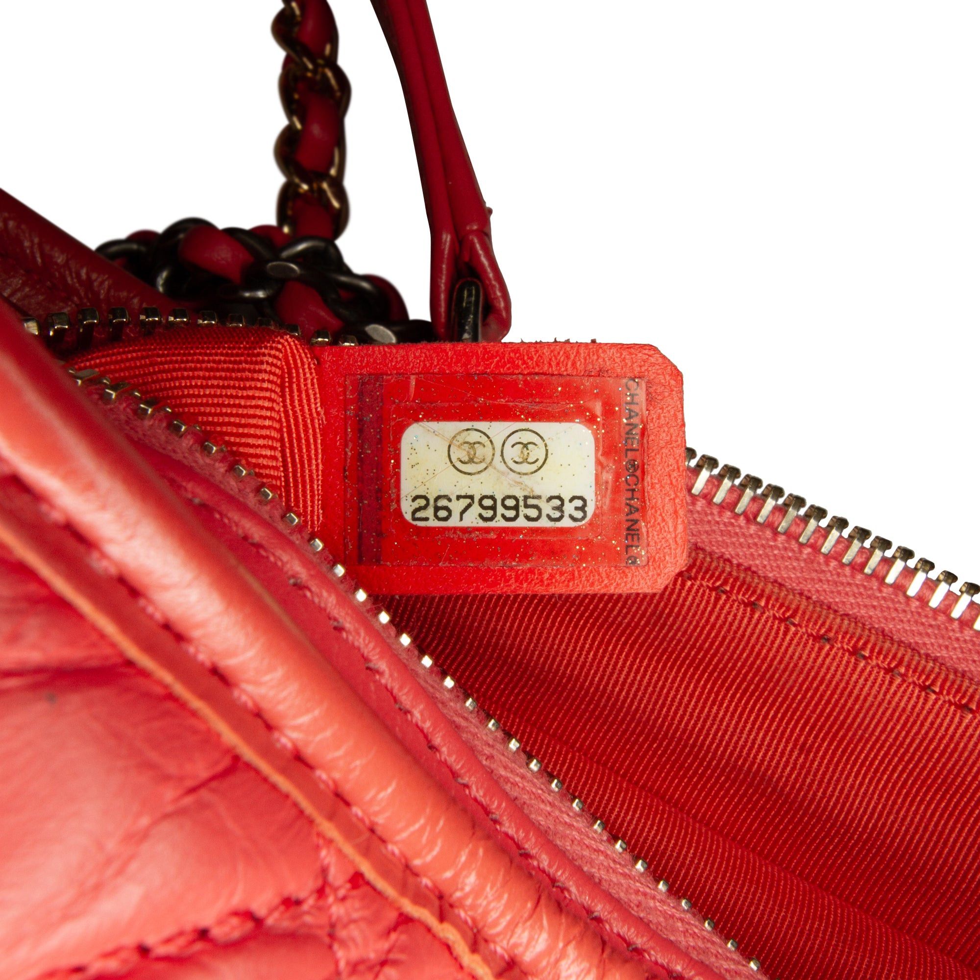 Chanel Chanel Small Chevron Lambskin Gabrielle Crossbody Red Size ONE SIZE - 8 Thumbnail