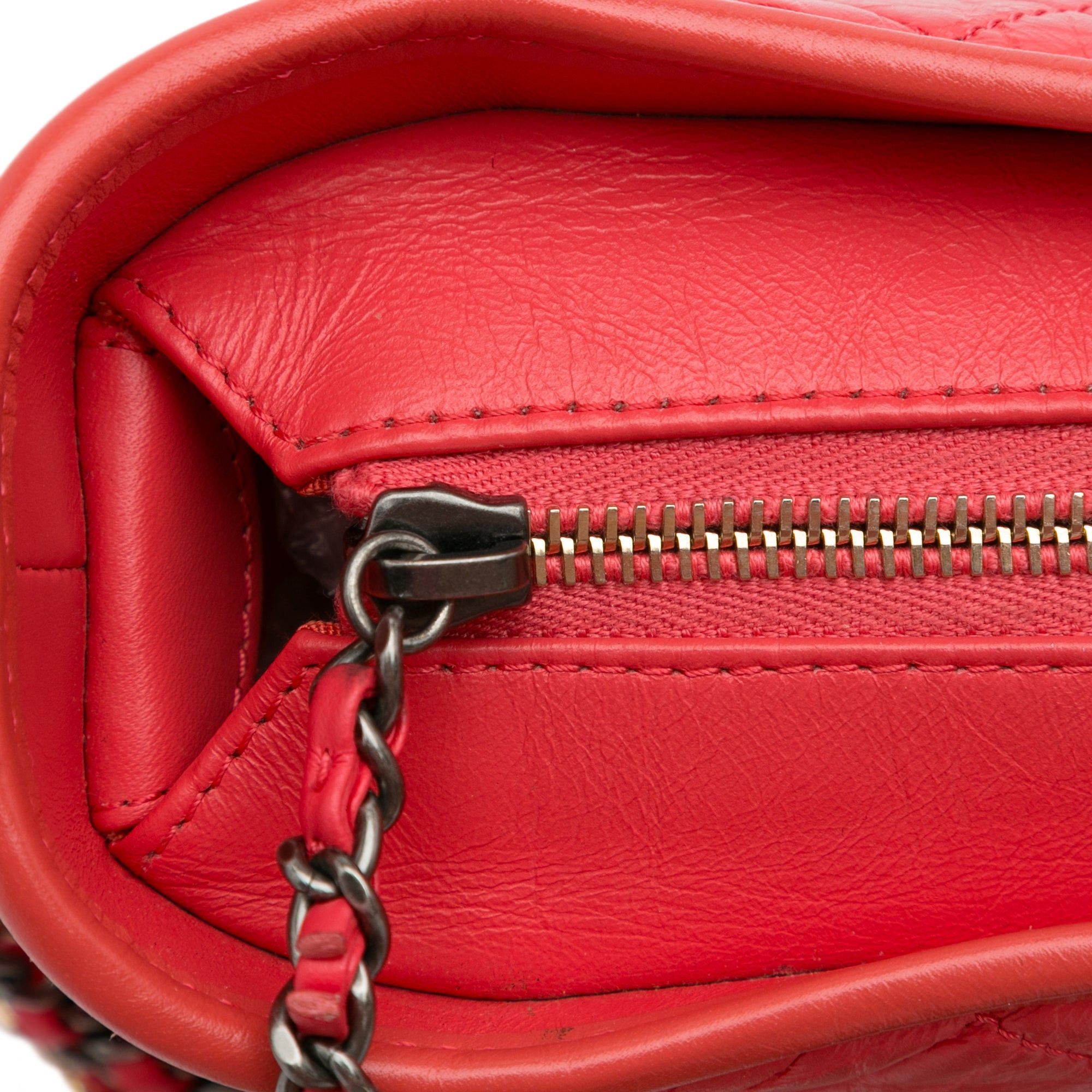 Chanel Chanel Small Chevron Lambskin Gabrielle Crossbody Red Size ONE SIZE - 9 Thumbnail