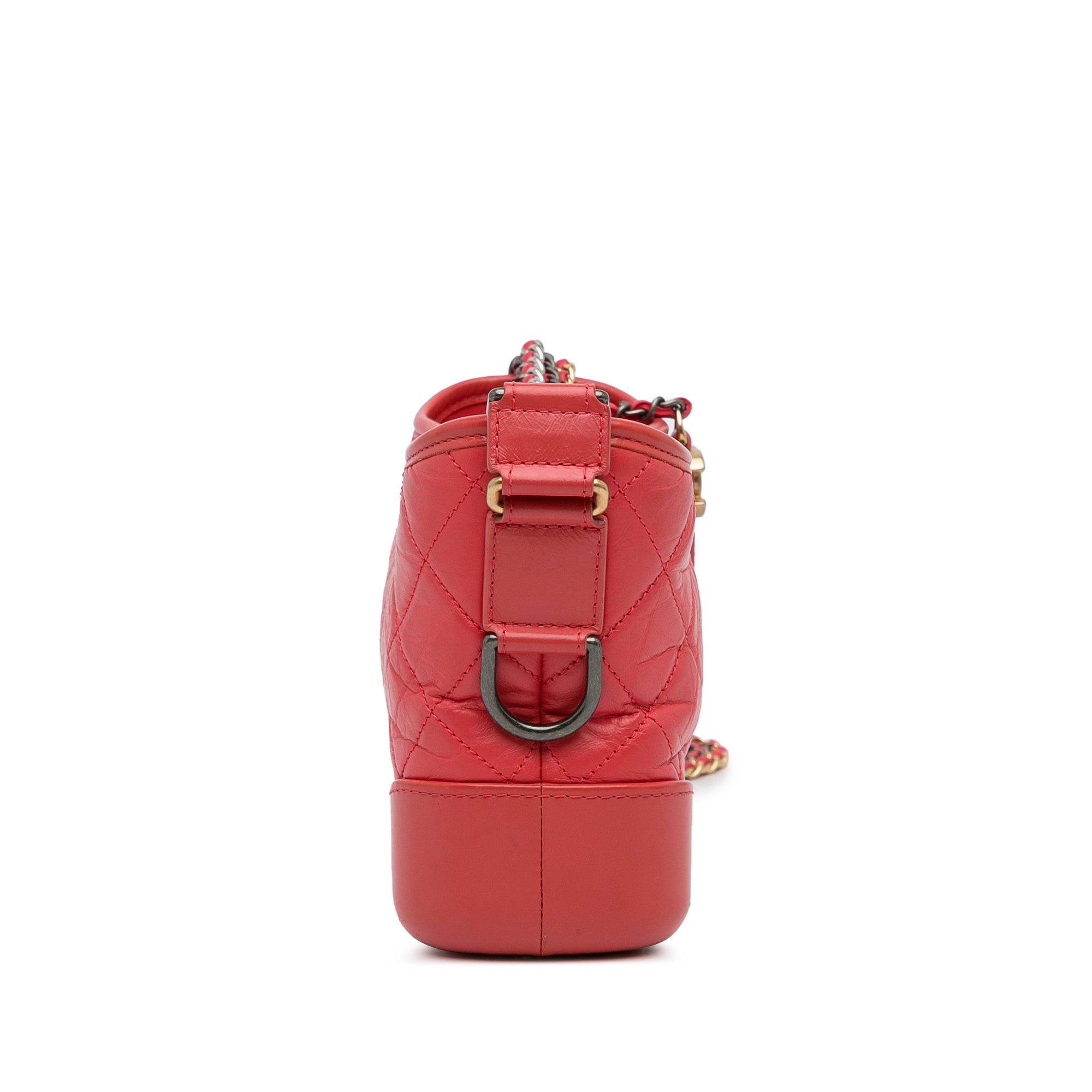 Chanel Chanel Small Chevron Lambskin Gabrielle Crossbody Red Size ONE SIZE - 4 Thumbnail