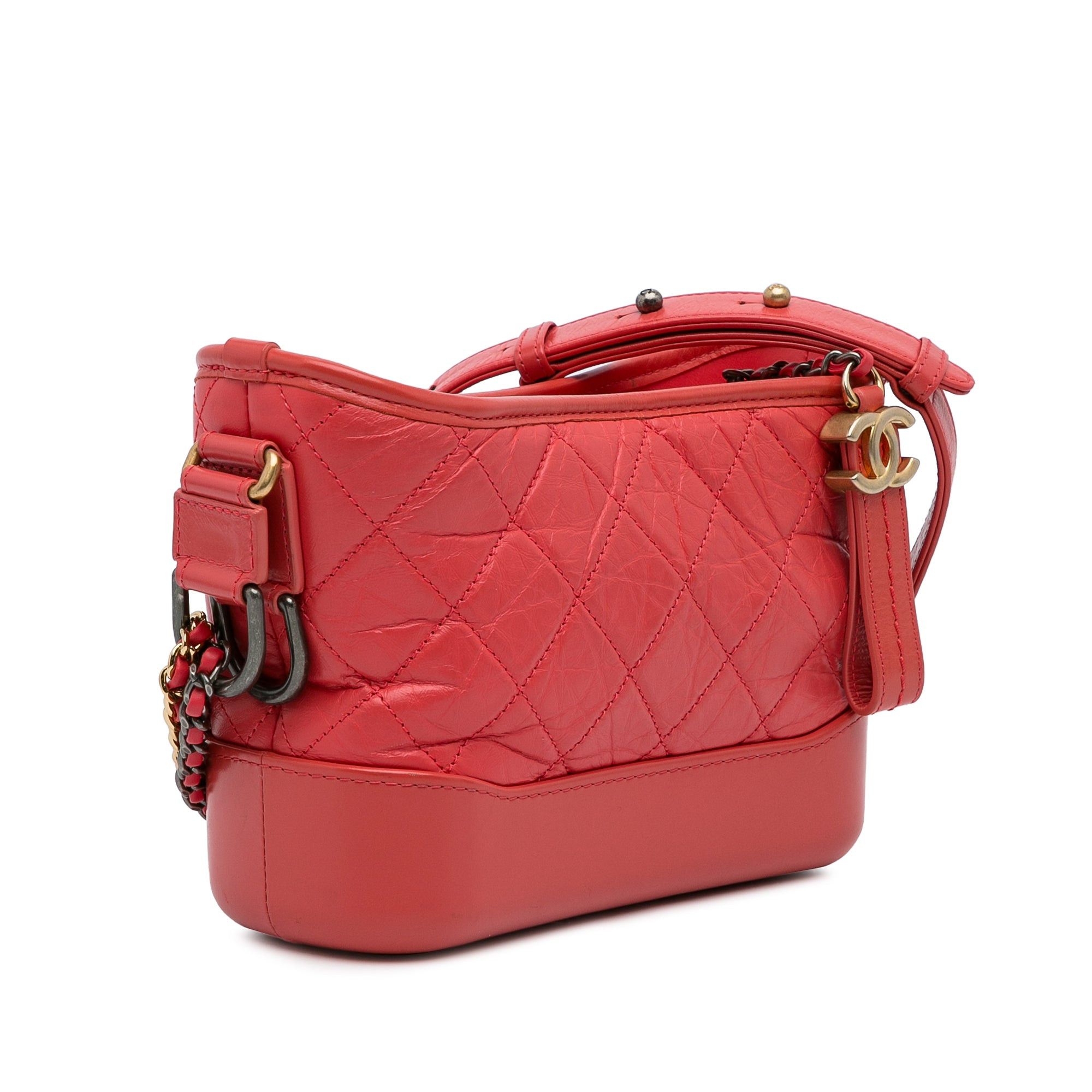 Chanel Chanel Small Chevron Lambskin Gabrielle Crossbody Red Size ONE SIZE - 2 Thumbnail