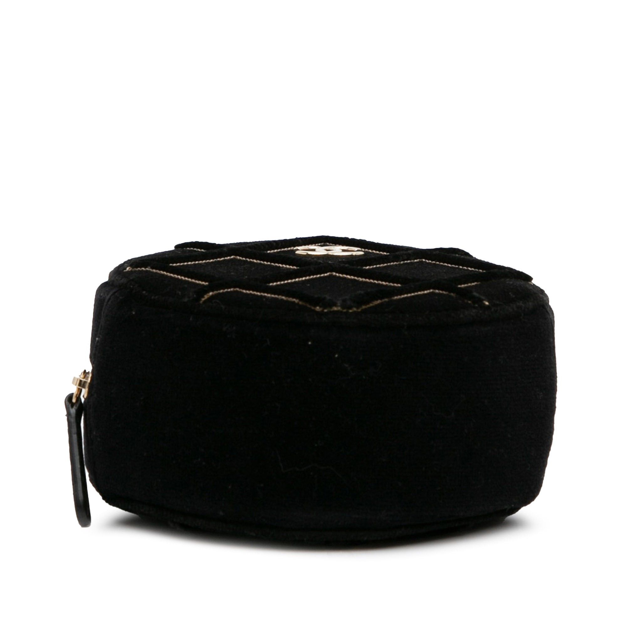 Chanel Chanel Velvet Pearl Sequin Round Crossbody Black Size ONE SIZE - 5 Thumbnail