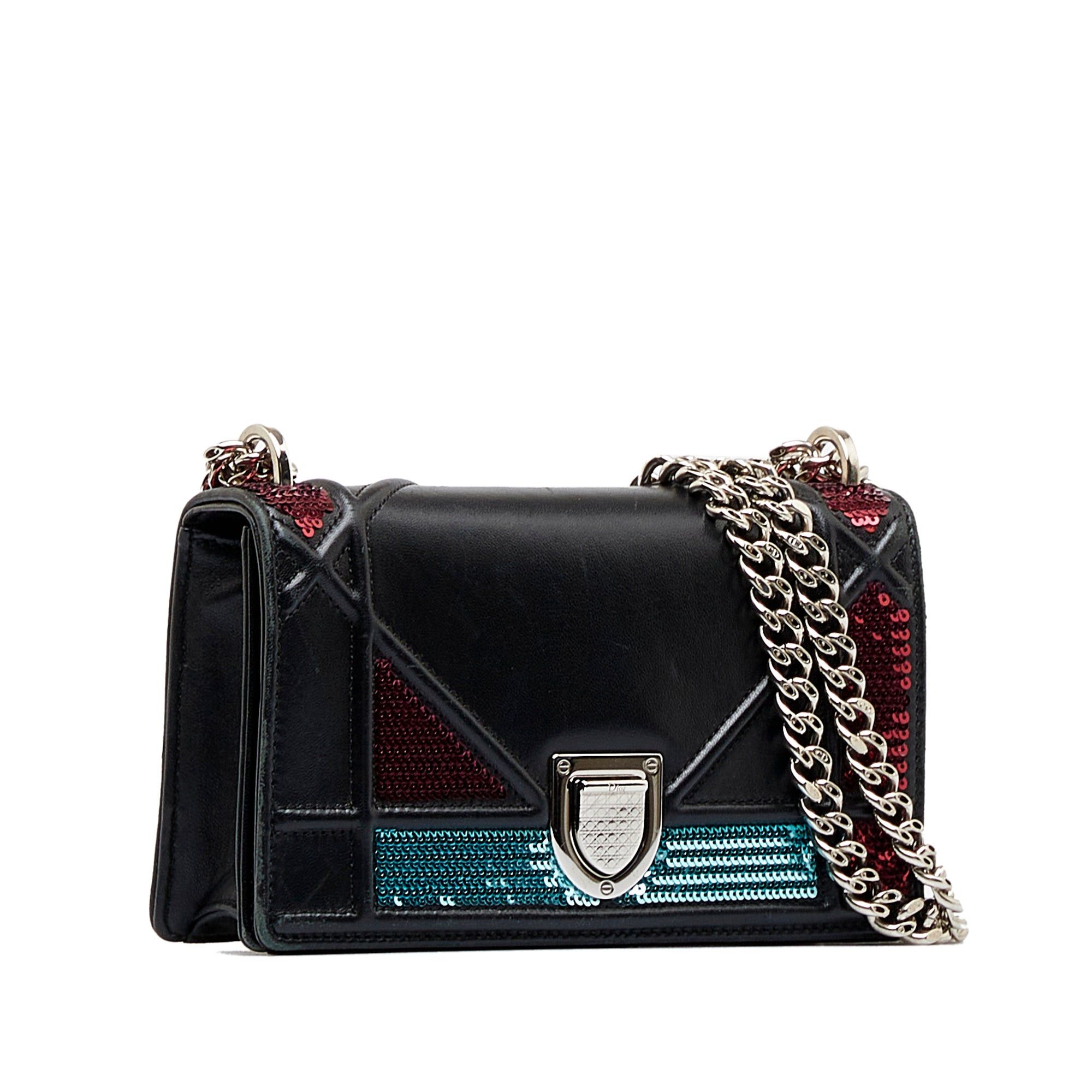 Dior Dior Mini Diorama Sequin Flap Black Size ONE SIZE - 2 Thumbnail