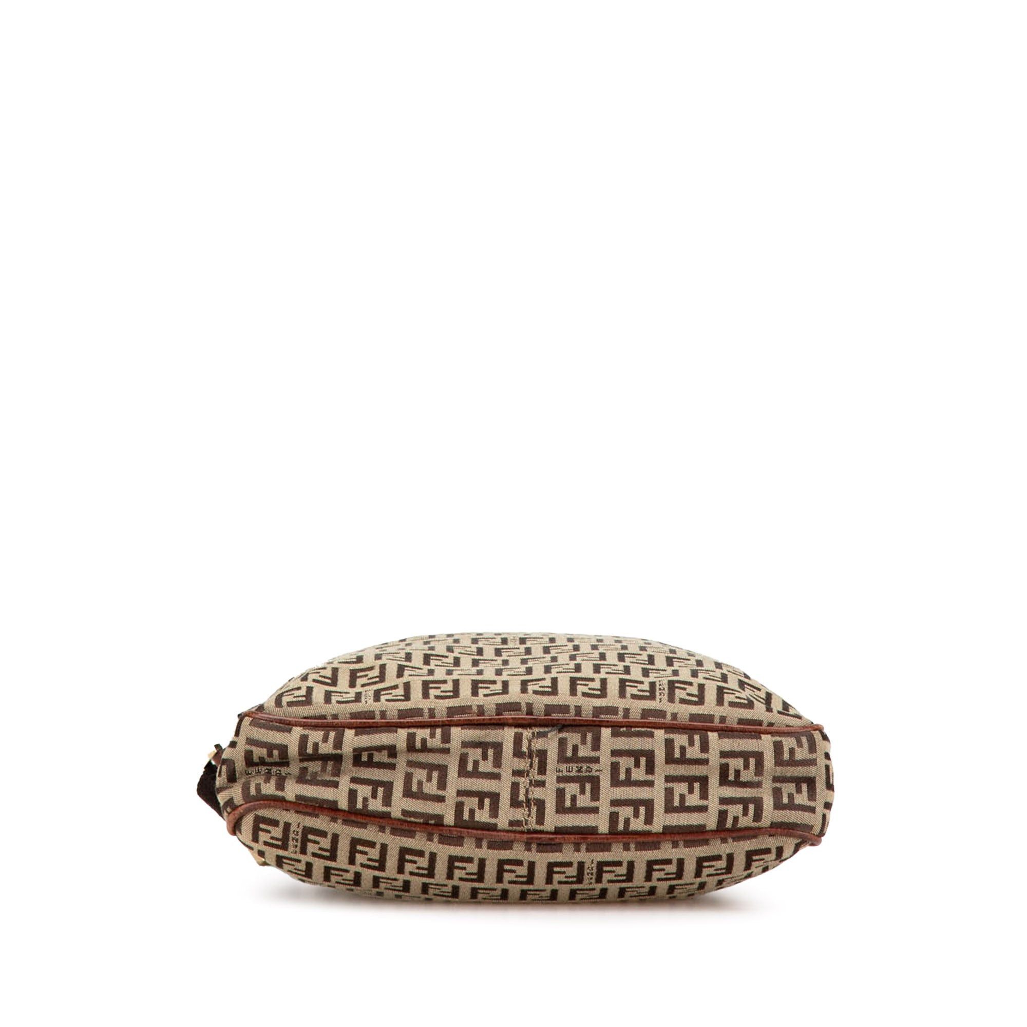 Fendi Fendi Zucchino Canvas Crossbody Brown Size ONE SIZE - 3 Thumbnail