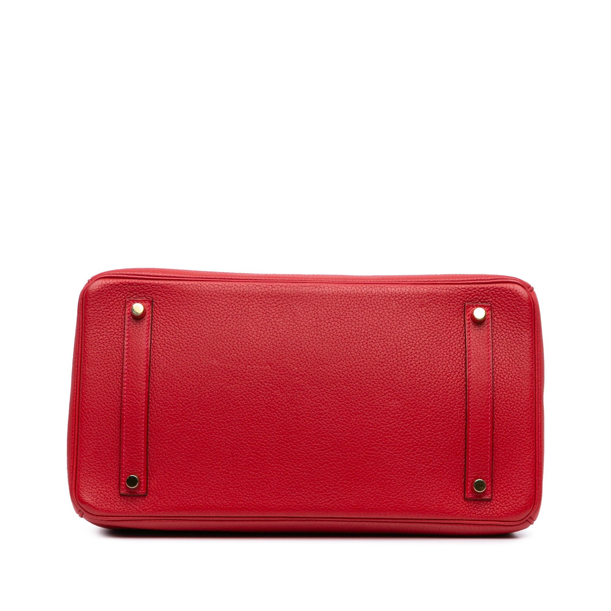 Hermes Hermès Togo Birkin Retourne 35 Red Size ONE SIZE - 3 Thumbnail