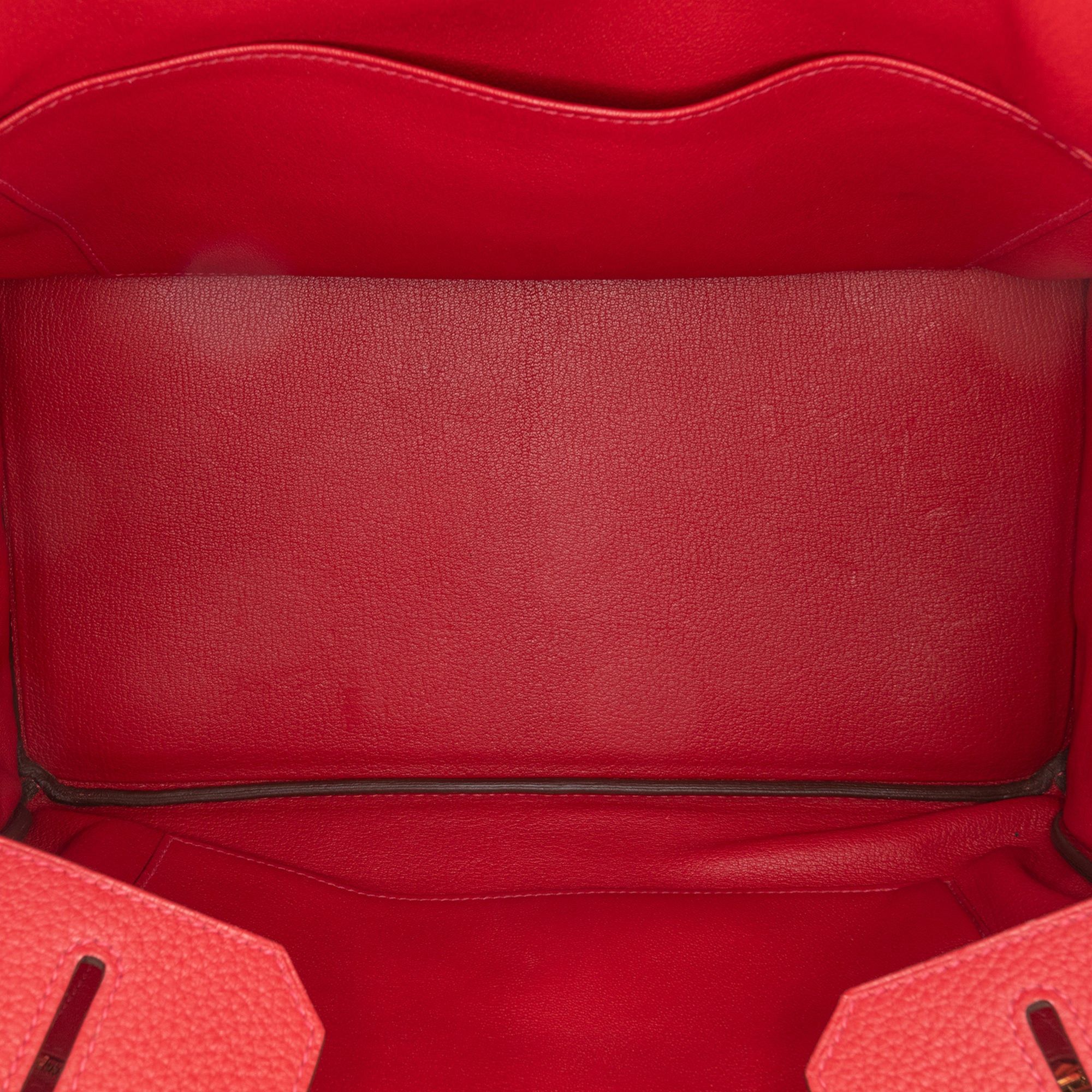 Hermes Hermès Togo Birkin Retourne 35 Red Size ONE SIZE - 4 Thumbnail