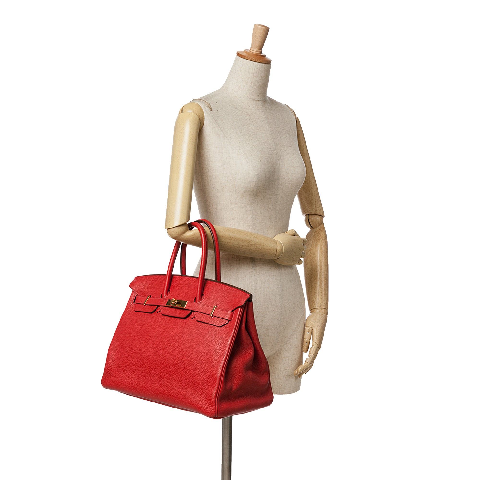 Hermes Hermès Togo Birkin Retourne 35 Red Size ONE SIZE - 10 Thumbnail
