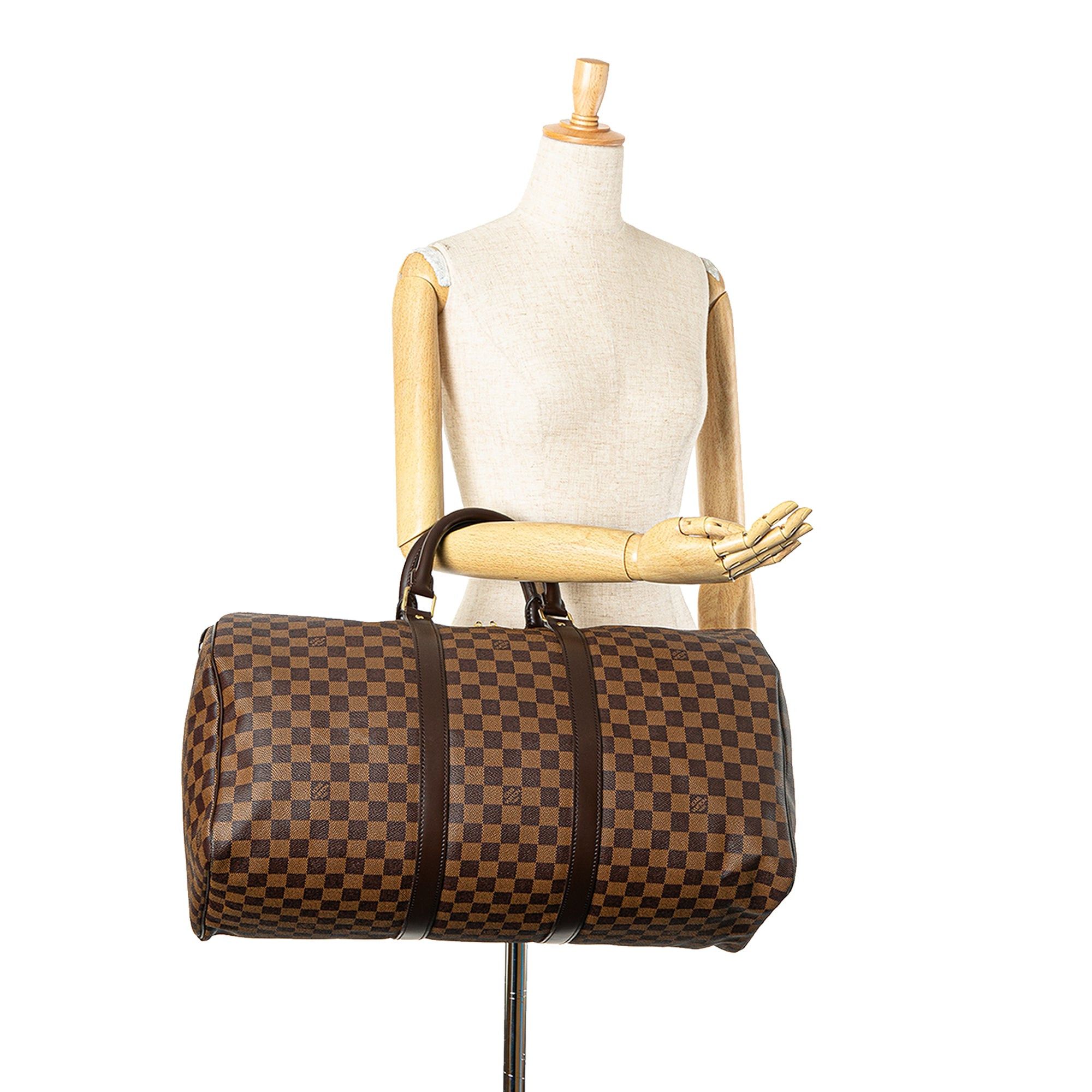 Louis Vuitton Louis Vuitton Damier Ebene Keepall 50 Brown Size ONE SIZE - 7 Thumbnail