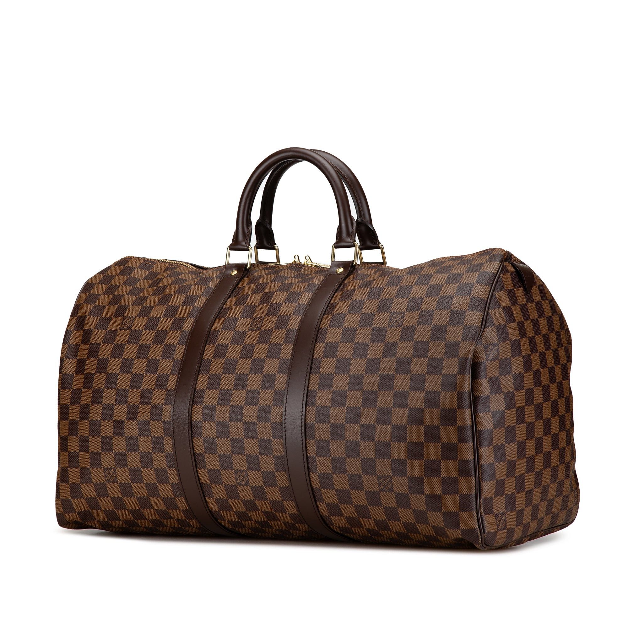 Louis Vuitton Louis Vuitton Damier Ebene Keepall 50 Brown Size ONE SIZE - 2 Thumbnail