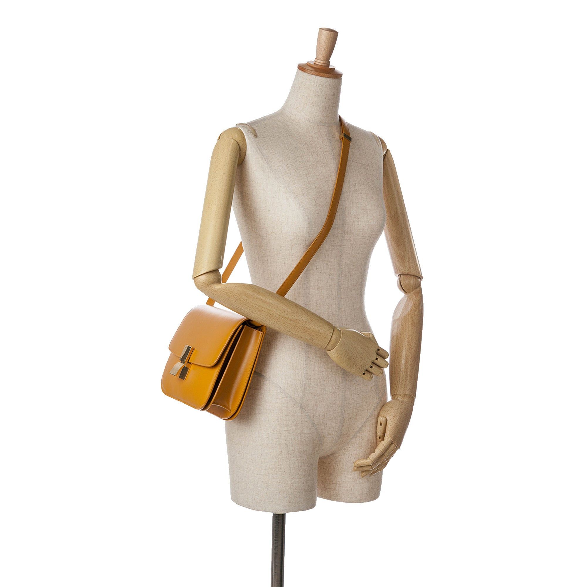 Celine Celine Medium Calfskin Classic Box Brown Size ONE SIZE - 9 Thumbnail