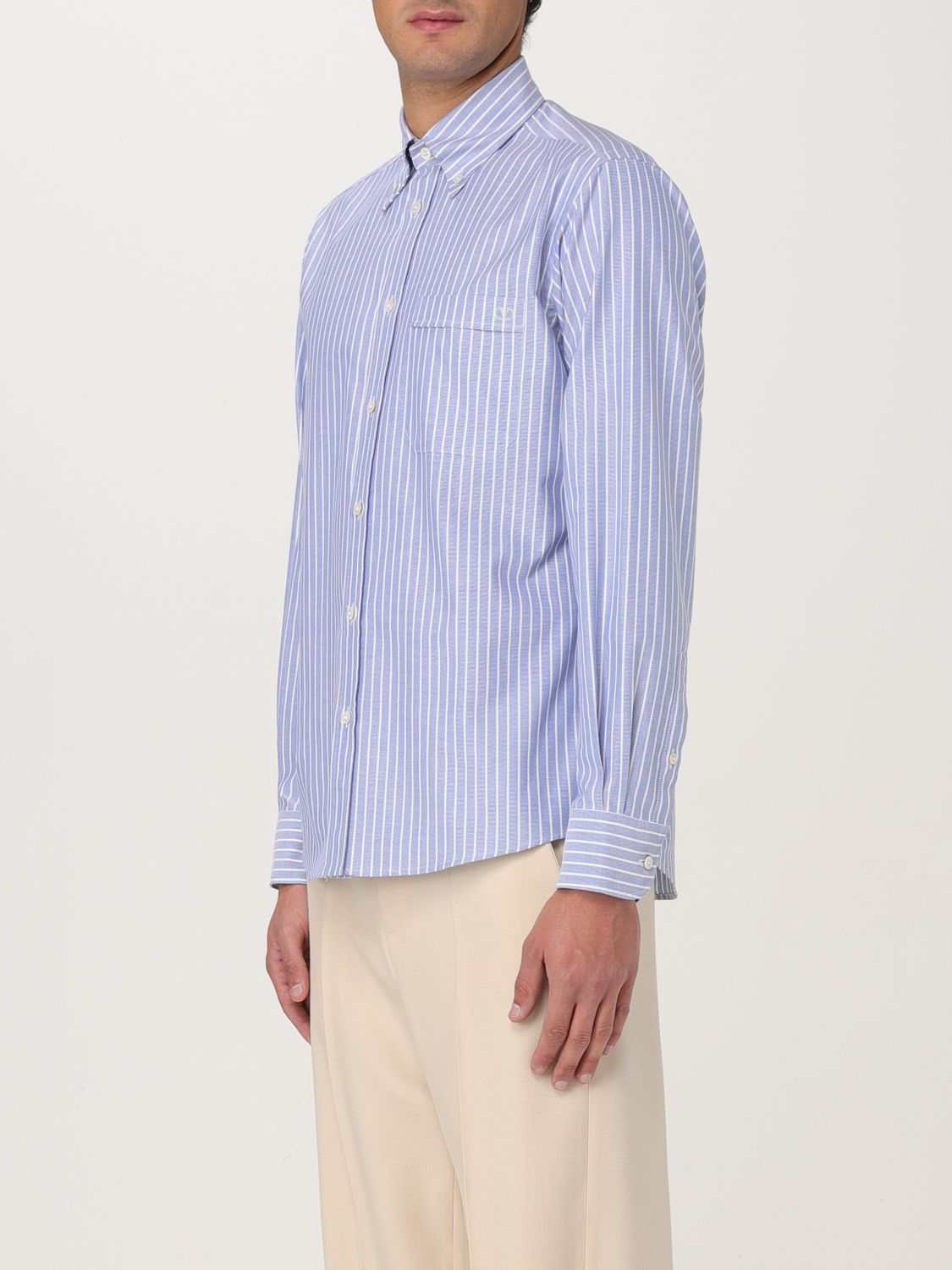 Valentino Valentino Shirt Men Gnawed Blue Size US XL / EU 56 / 4 - 4 Thumbnail