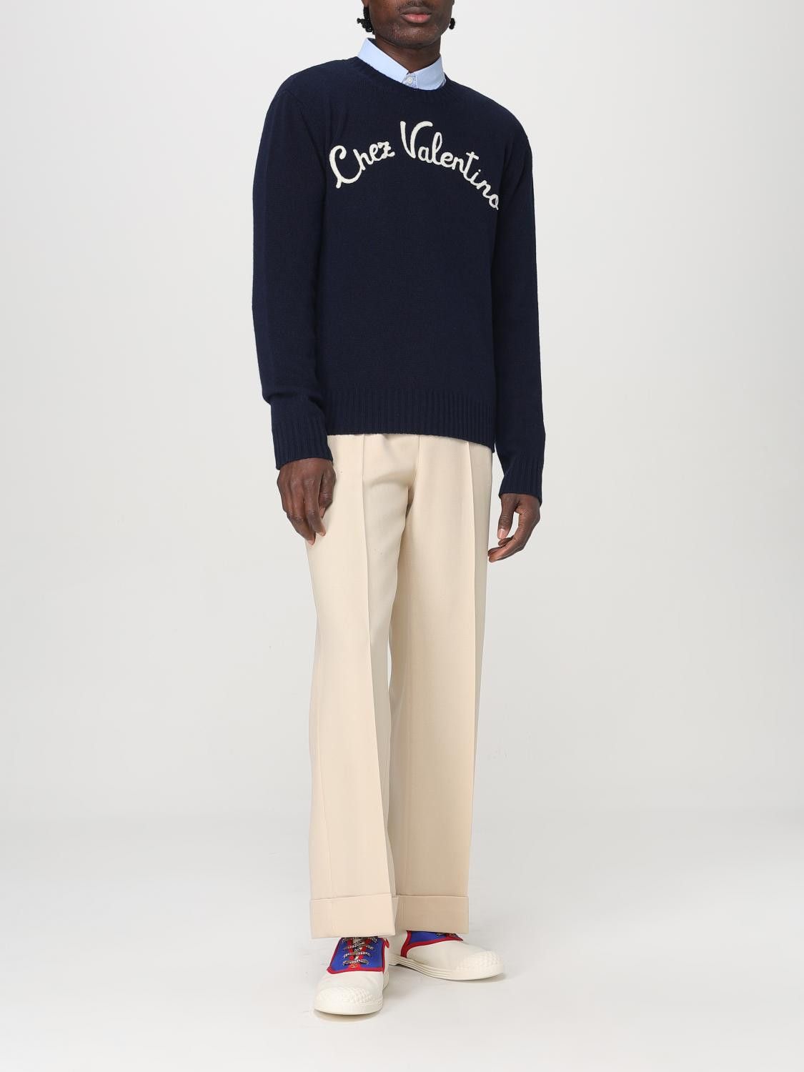 Valentino Valentino Sweater Men Blue Size US L / EU 52-54 / 3 - 2 Thumbnail