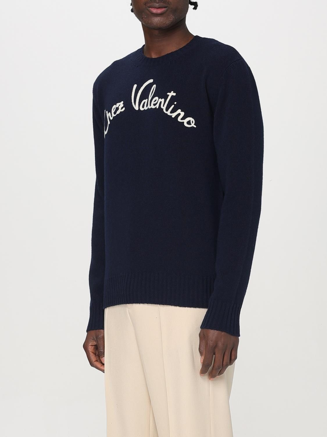 Valentino Valentino Sweater Men Blue Size US M / EU 48-50 / 2 - 4 Thumbnail