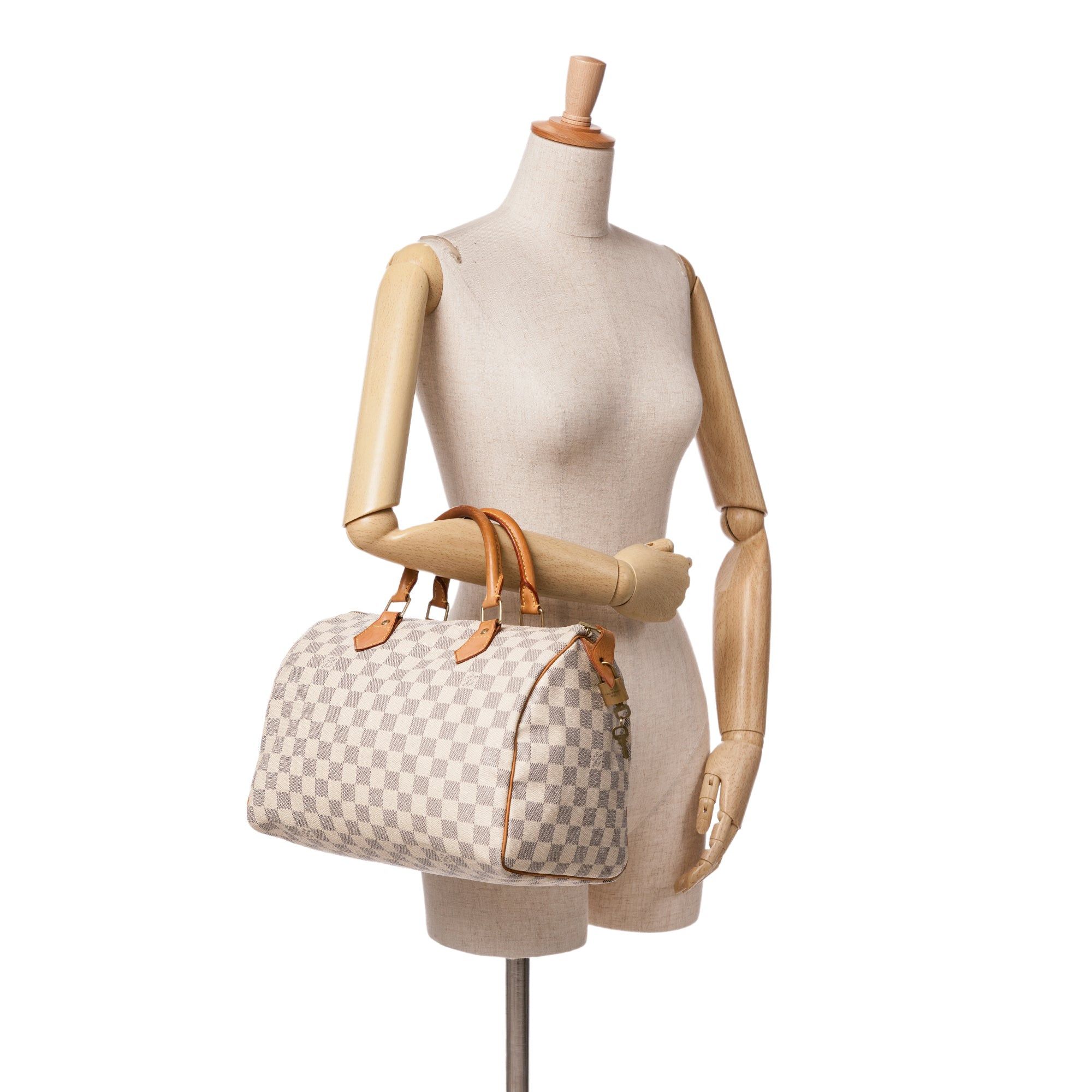Louis Vuitton Louis Vuitton Damier Azur Speedy 30 White Size ONE SIZE - 10 Thumbnail