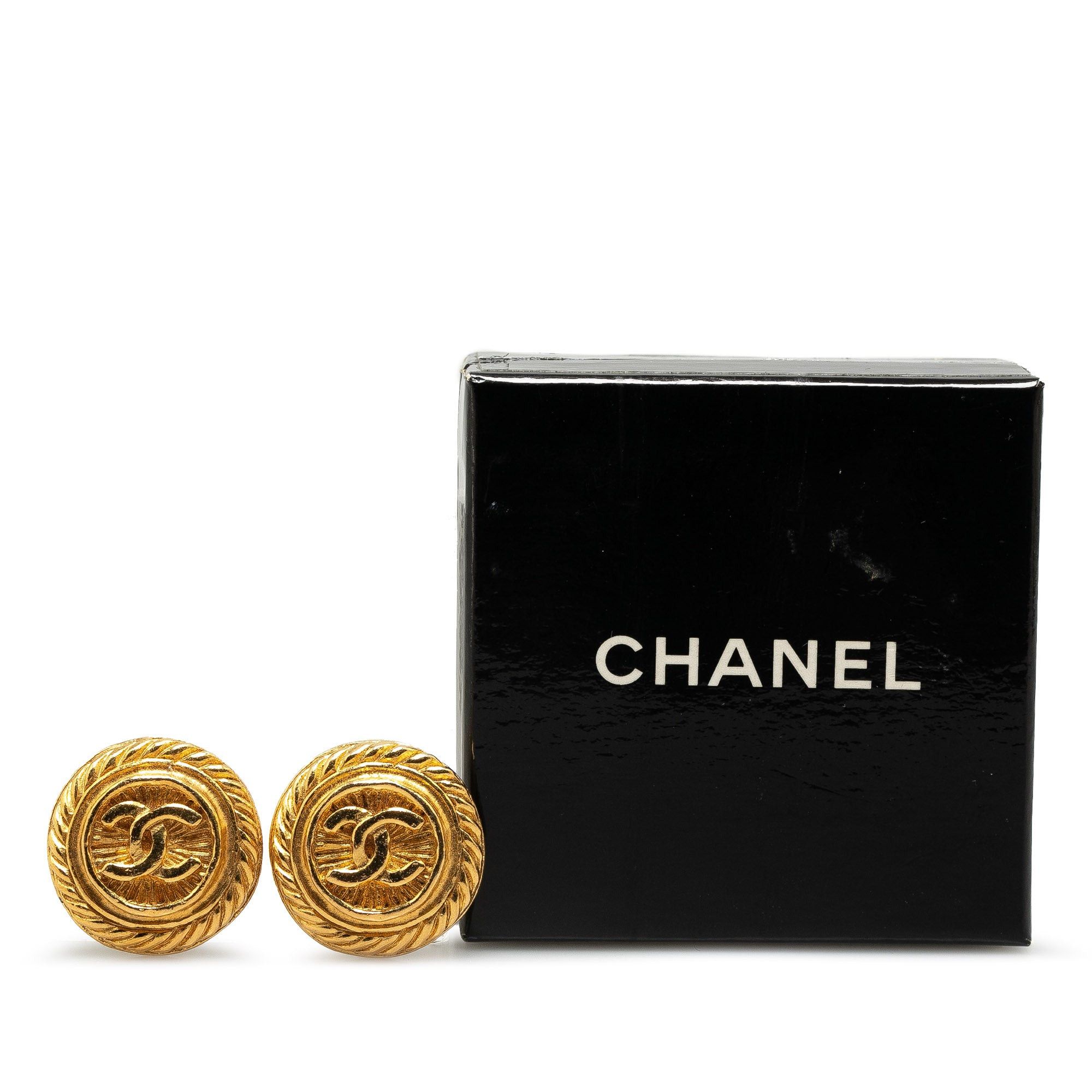 Chanel Chanel Gold Plated CC Clip On Earrings Gold Size ONE SIZE - 4 Thumbnail