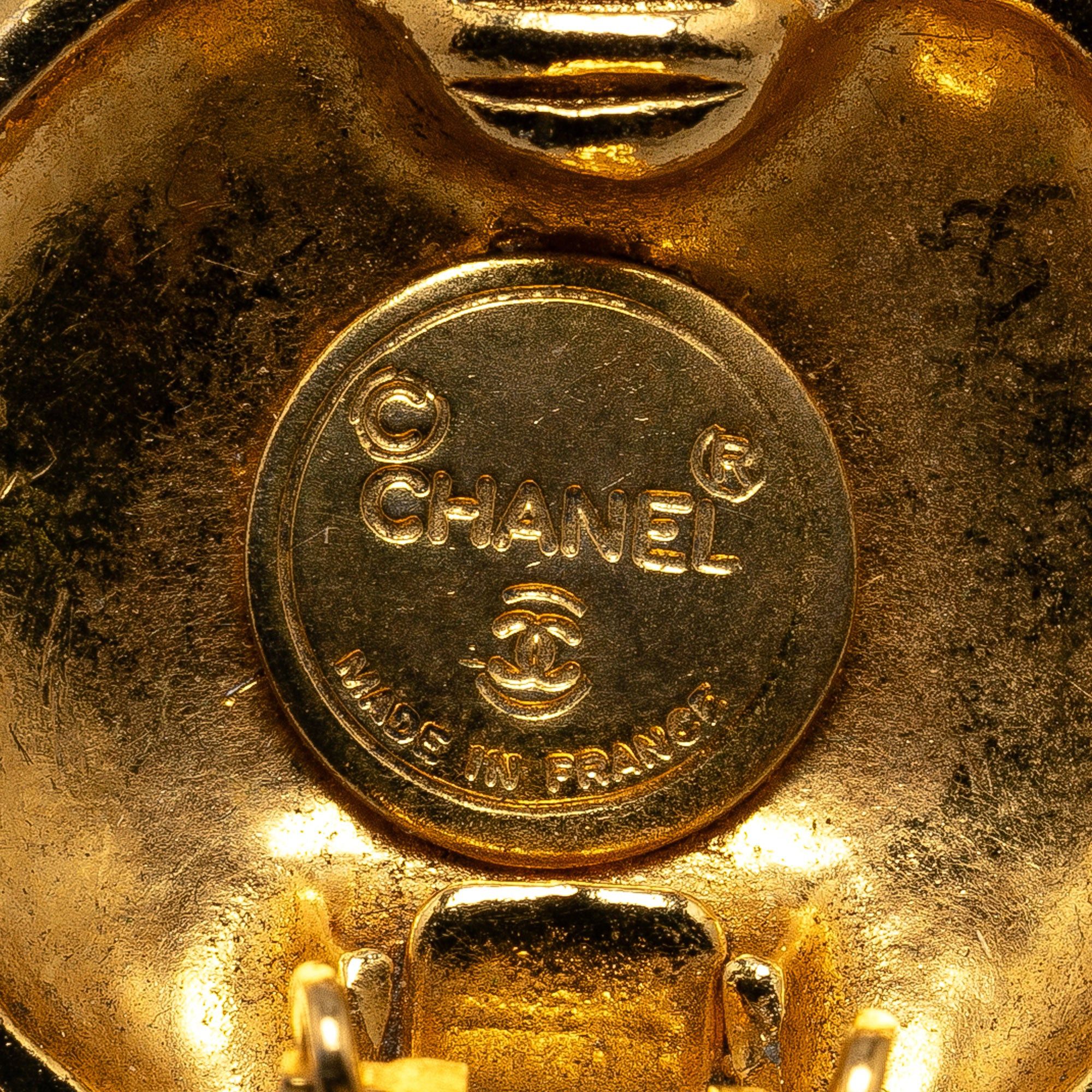 Chanel Chanel Gold Plated CC Clip On Earrings Gold Size ONE SIZE - 3 Thumbnail