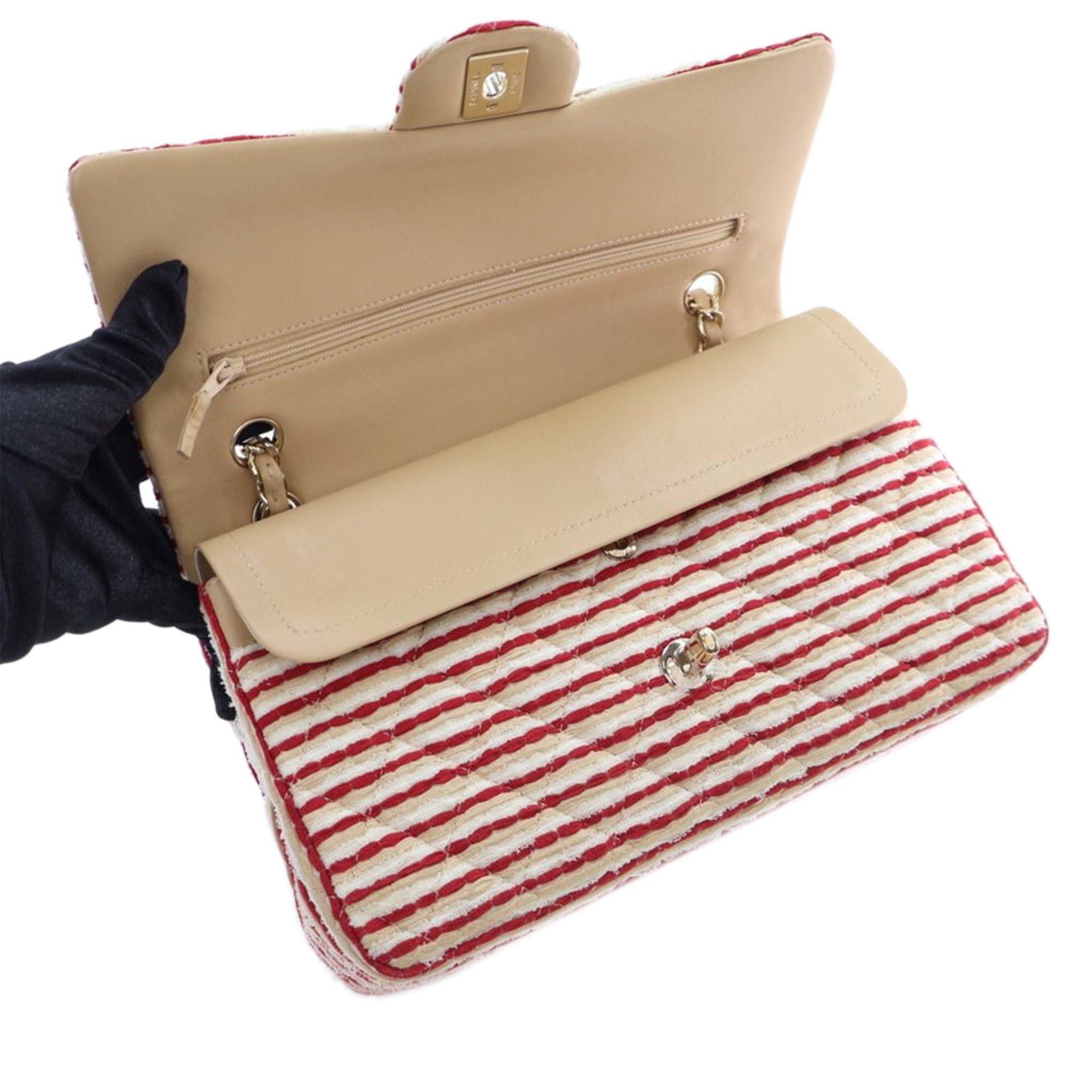 Chanel Chanel Medium Classic Jersey Coco Sailor Double Flap Red Size ONE SIZE - 6 Thumbnail