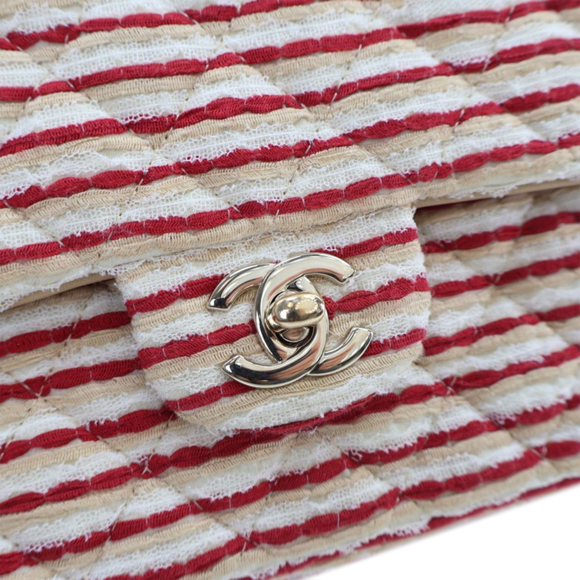 Chanel Chanel Medium Classic Jersey Coco Sailor Double Flap Red Size ONE SIZE - 5 Thumbnail