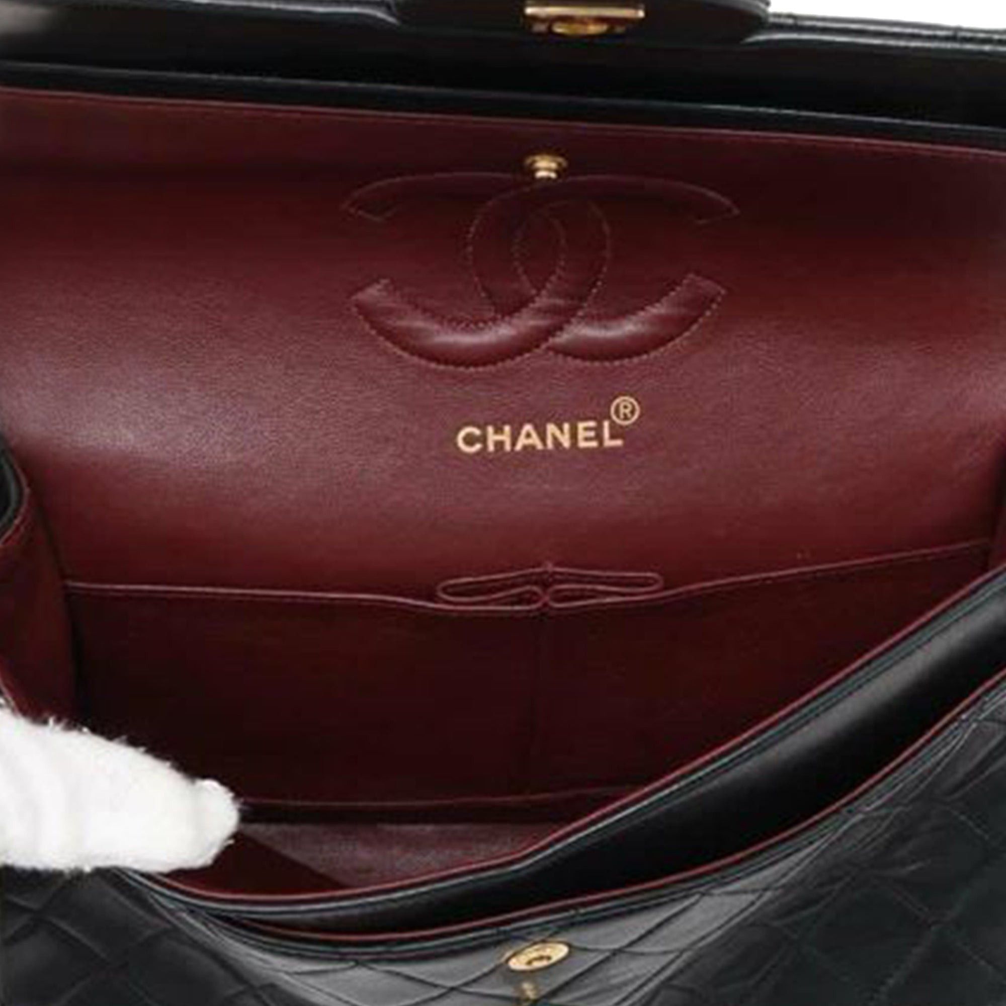 Chanel Chanel Medium Classic Lambskin Double Flap Black Size ONE SIZE - 4 Thumbnail