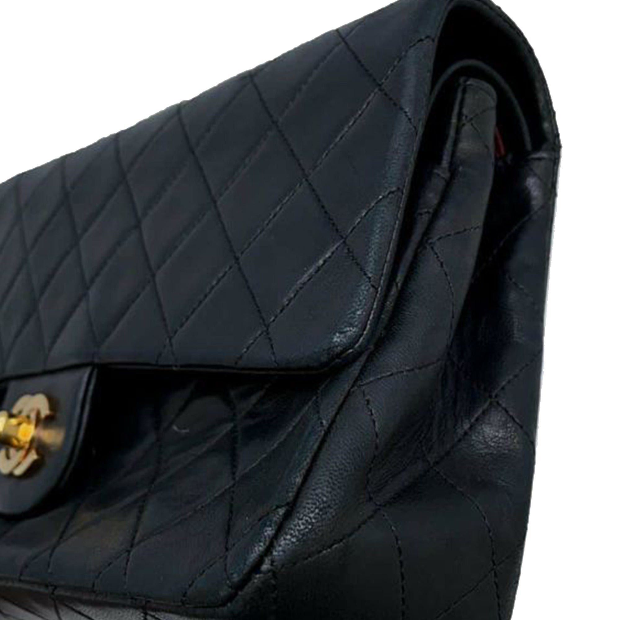 Chanel Chanel Medium Classic Lambskin Double Flap Black Size ONE SIZE - 11 Thumbnail