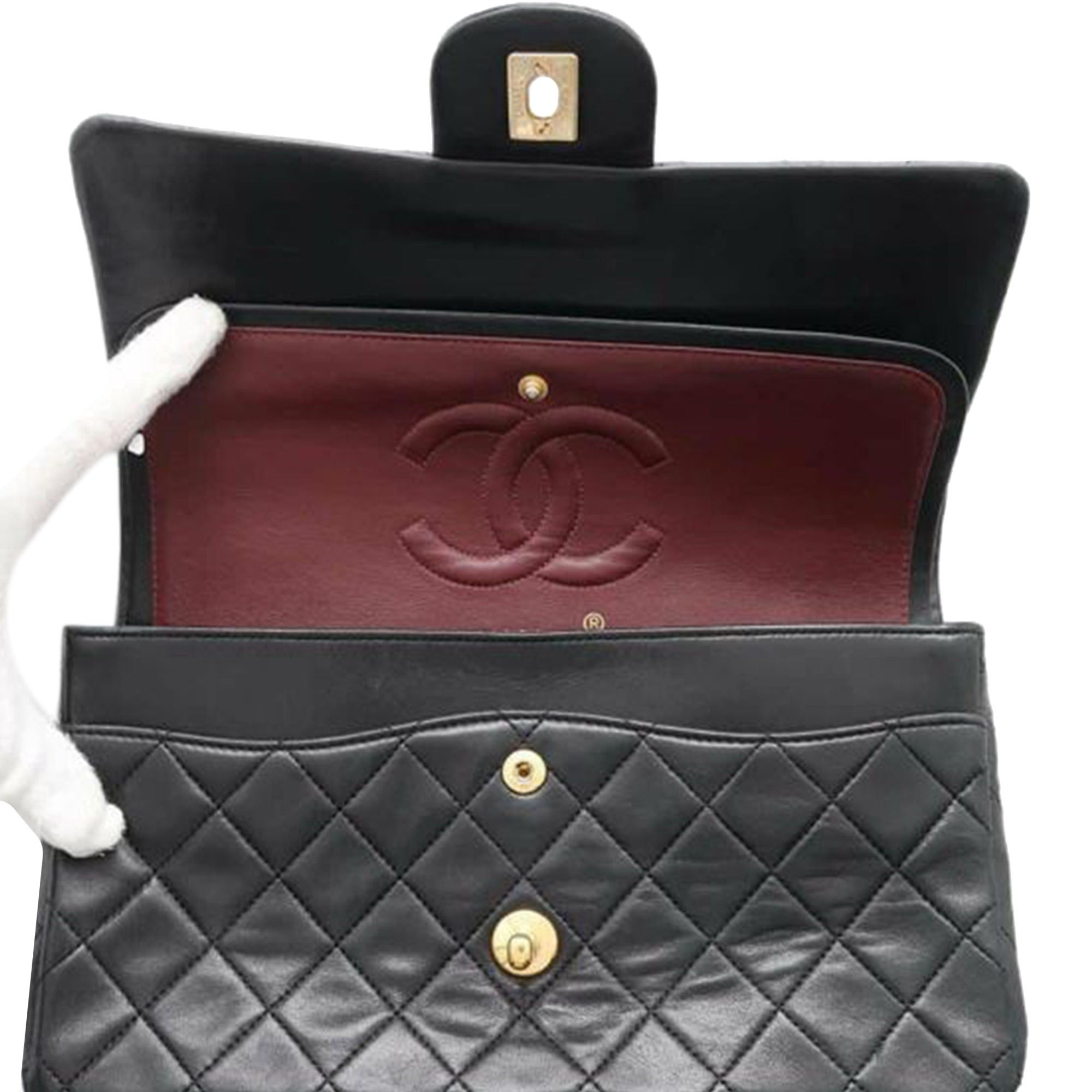 Chanel Chanel Medium Classic Lambskin Double Flap Black Size ONE SIZE - 5 Thumbnail