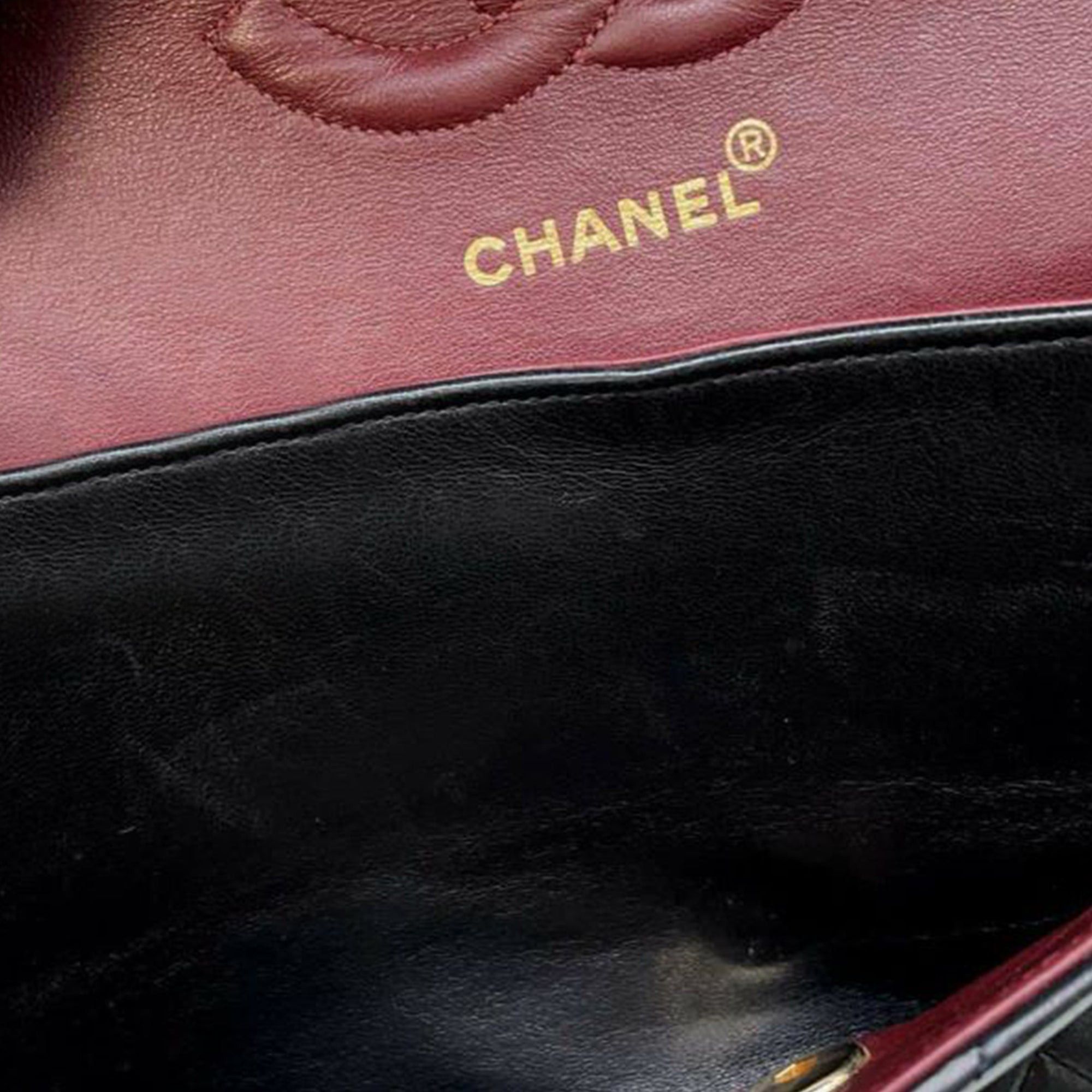 Chanel Chanel Medium Classic Lambskin Double Flap Black Size ONE SIZE - 6 Thumbnail