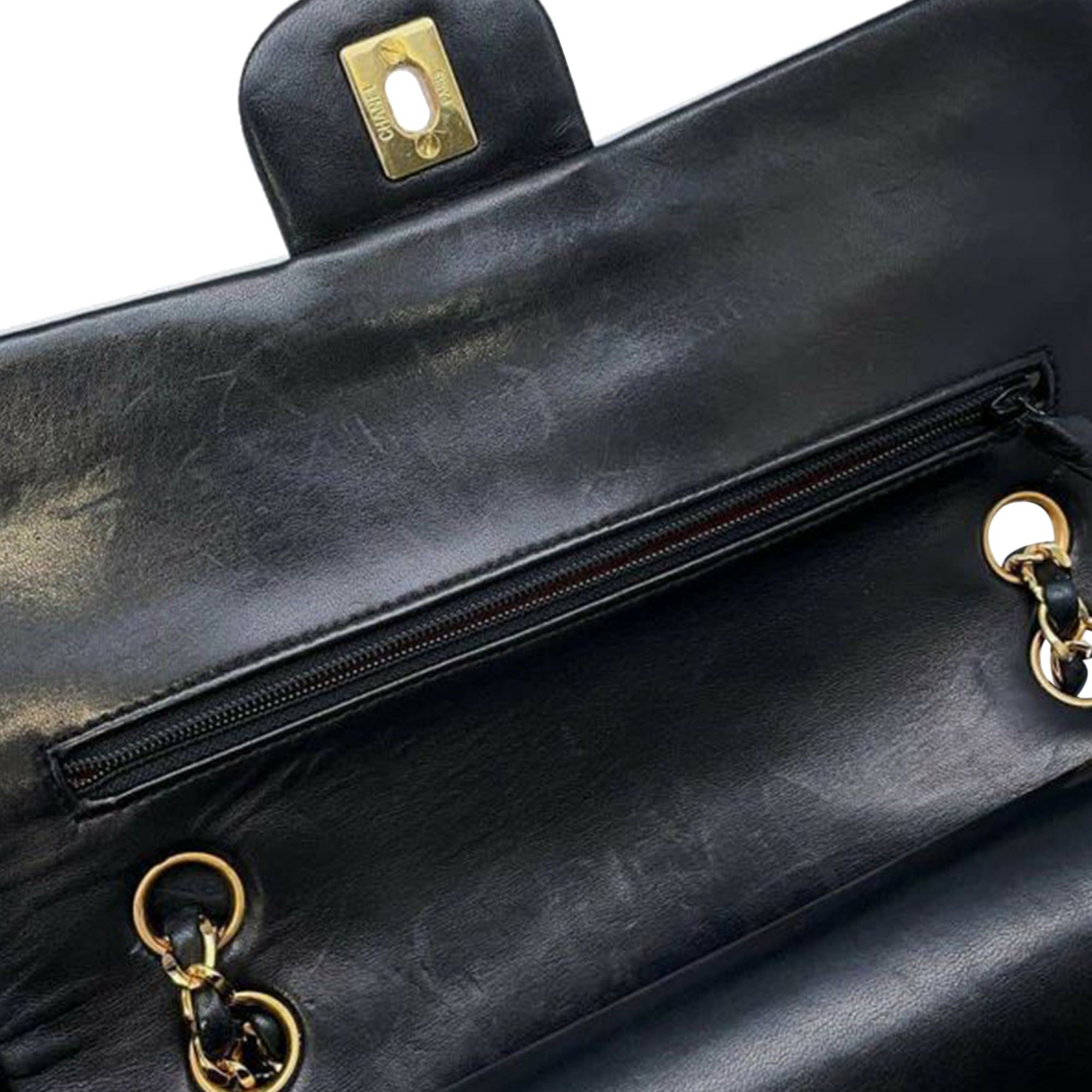 Chanel Chanel Medium Classic Lambskin Double Flap Black Size ONE SIZE - 7 Thumbnail