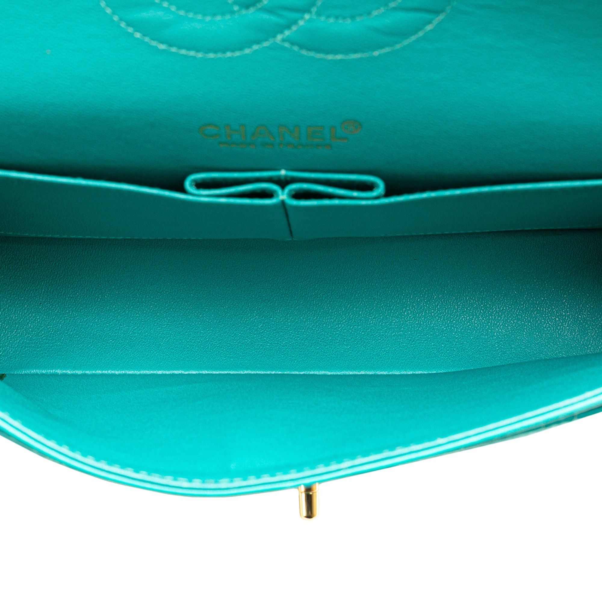 Chanel Chanel Medium Classic Lambskin Double Flap Blue Size ONE SIZE - 4 Thumbnail