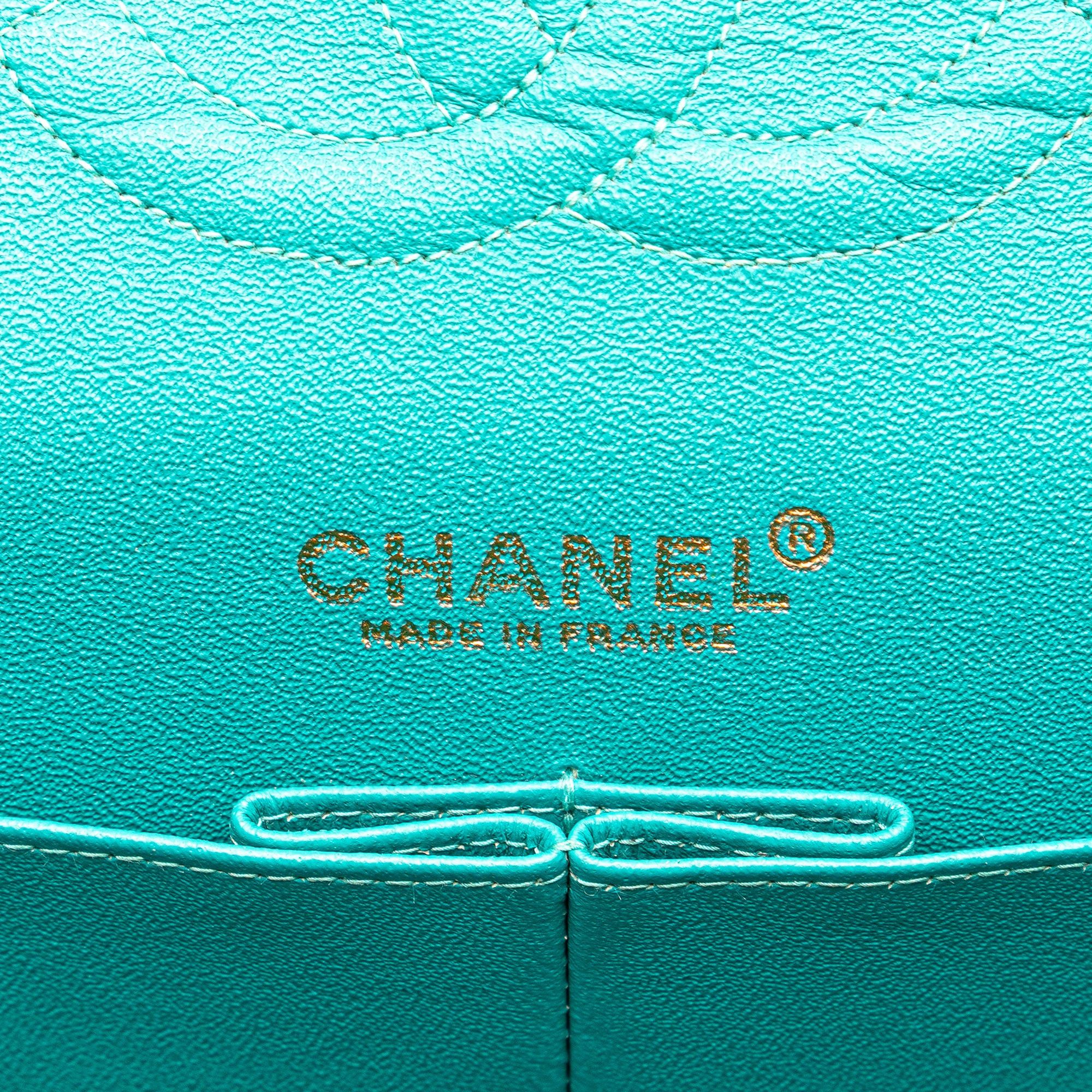 Chanel Chanel Medium Classic Lambskin Double Flap Blue Size ONE SIZE - 5 Thumbnail
