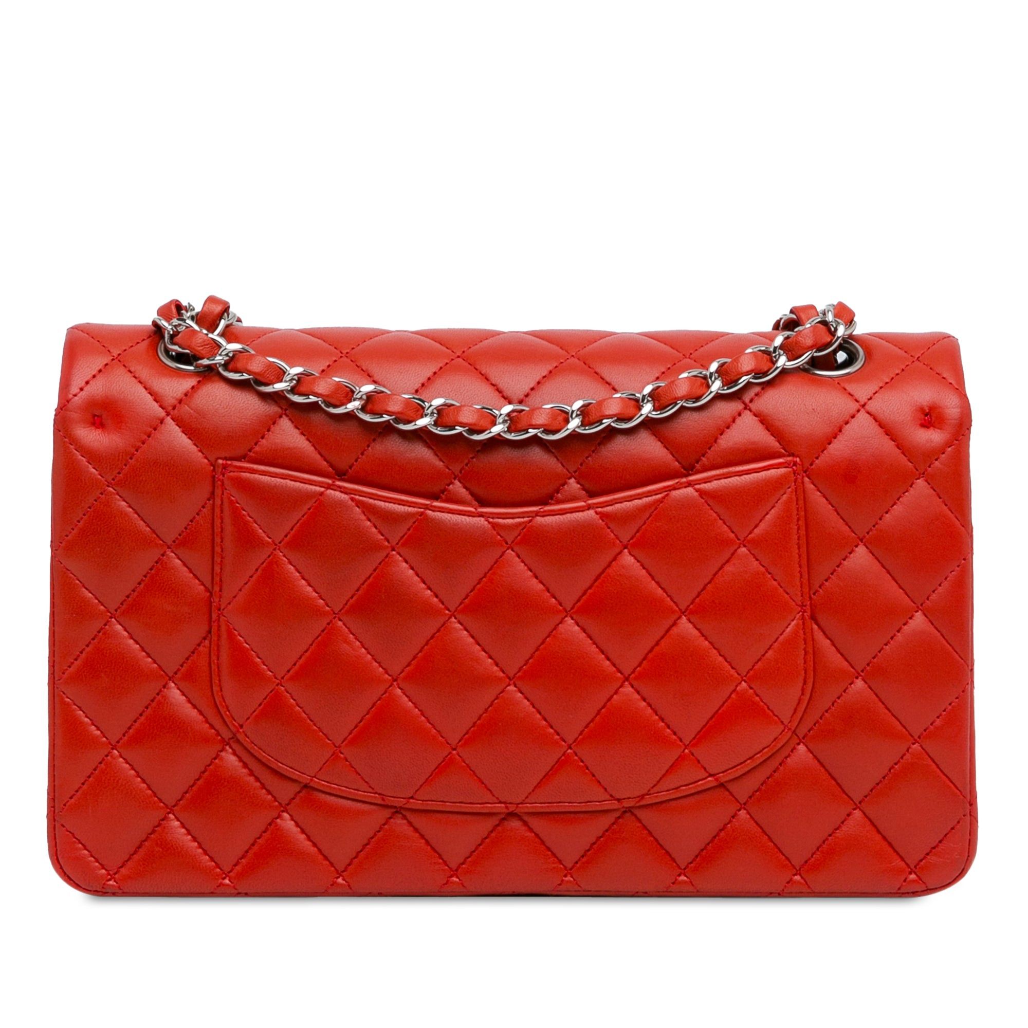 Chanel Chanel Medium Classic Lambskin Double Flap Red Size ONE SIZE - 3 Thumbnail