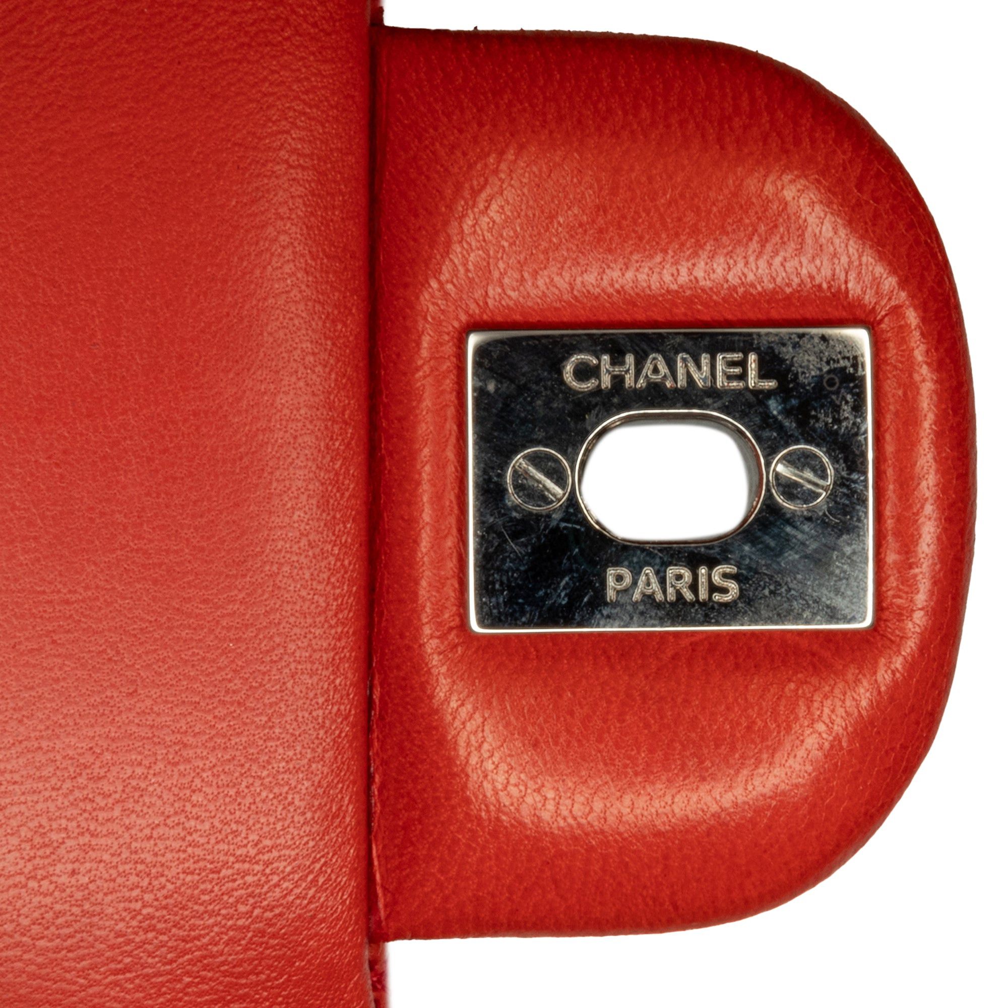 Chanel Chanel Medium Classic Lambskin Double Flap Red Size ONE SIZE - 8 Thumbnail