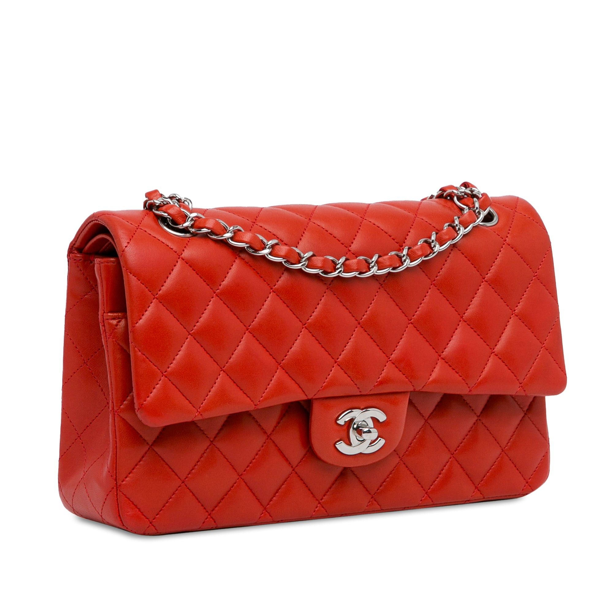 Chanel Chanel Medium Classic Lambskin Double Flap Red Size ONE SIZE - 2 Thumbnail