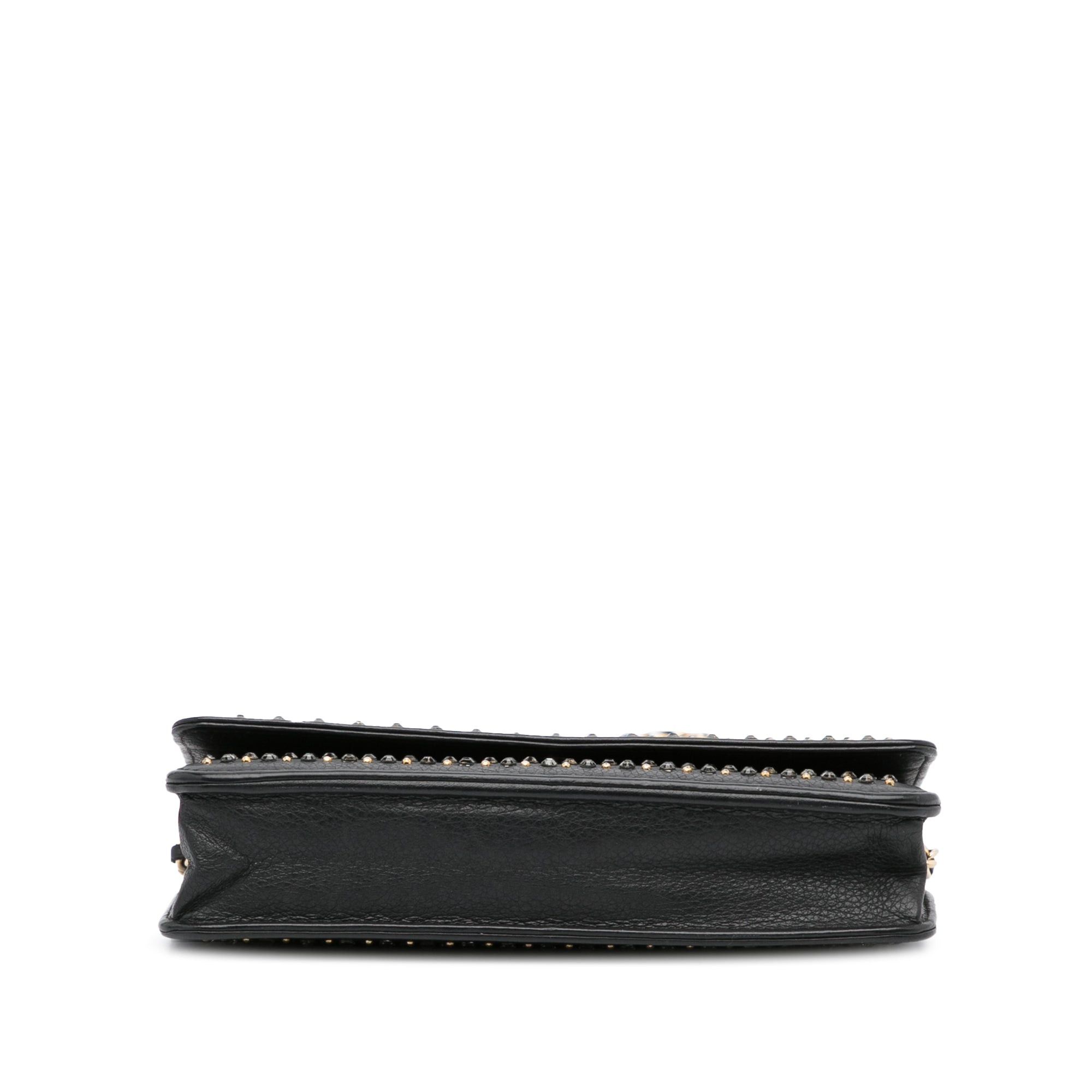 Chanel Chanel Studded Leather Wallet on Chain Black Size ONE SIZE - 5 Thumbnail