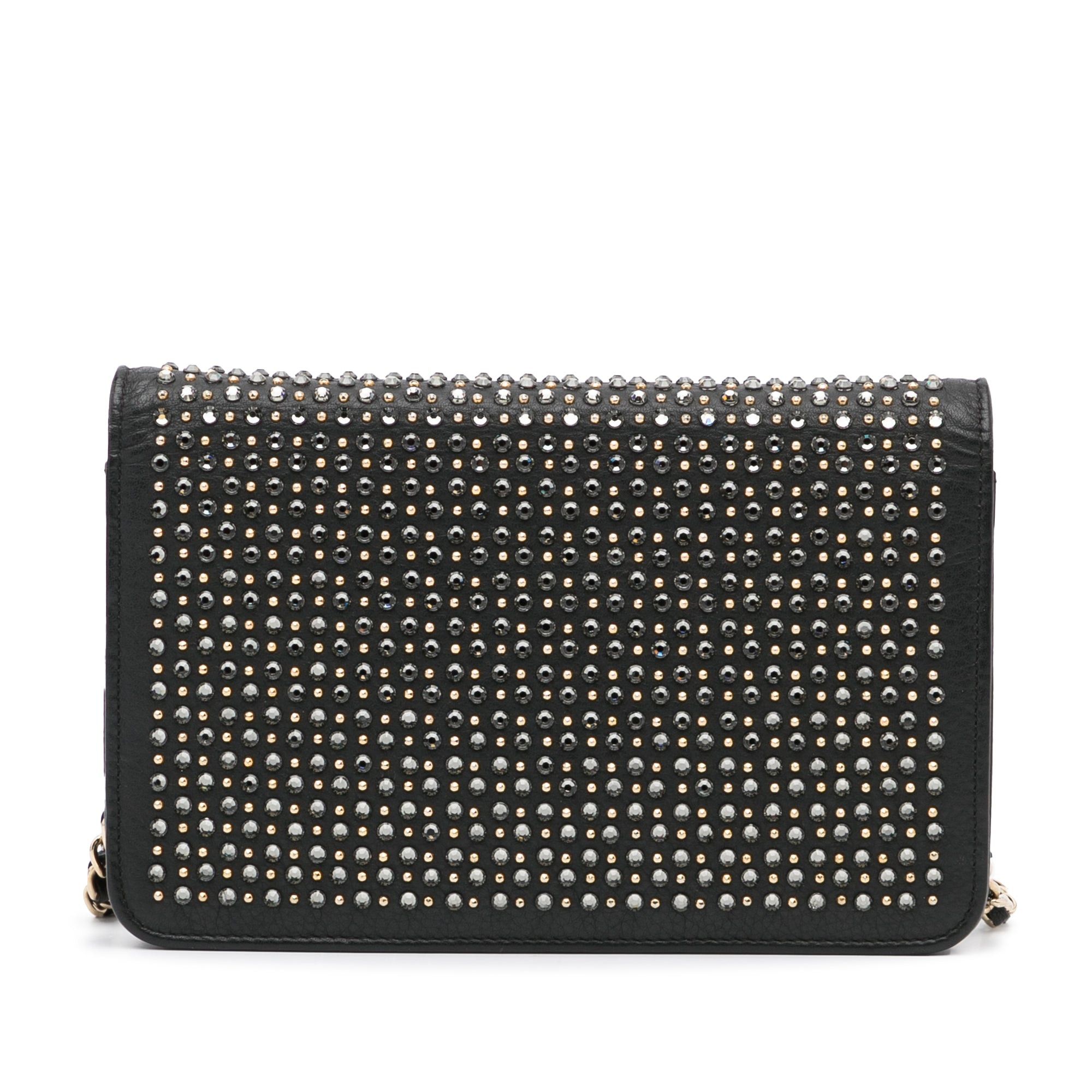 Chanel Chanel Studded Leather Wallet on Chain Black Size ONE SIZE - 4 Thumbnail