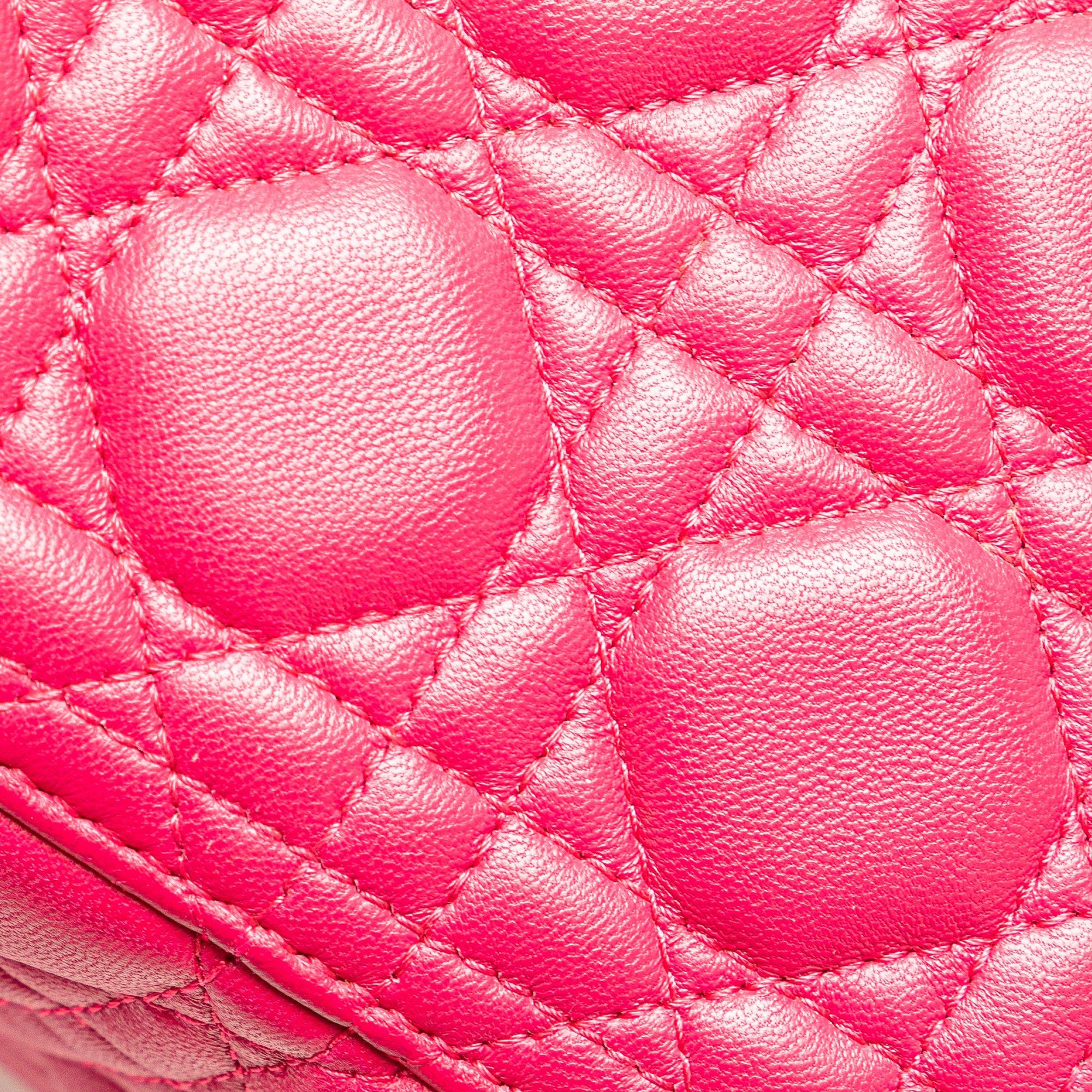 Dior Dior Medium Lambskin Cannage Lady Dior Pink Size ONE SIZE - 7 Thumbnail
