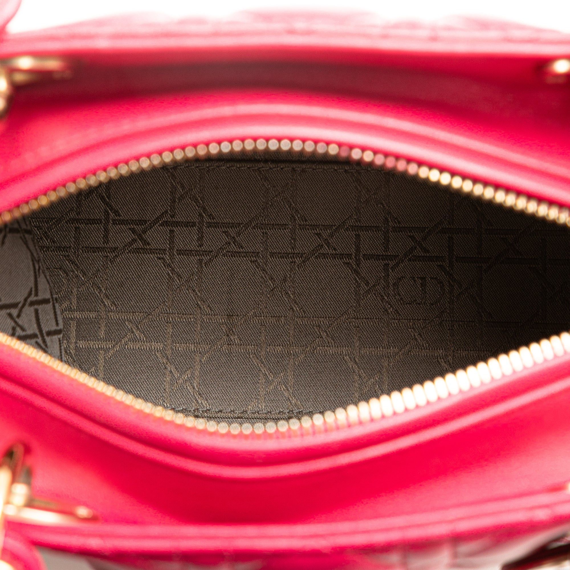 Dior Dior Medium Lambskin Cannage Lady Dior Pink Size ONE SIZE - 4 Thumbnail