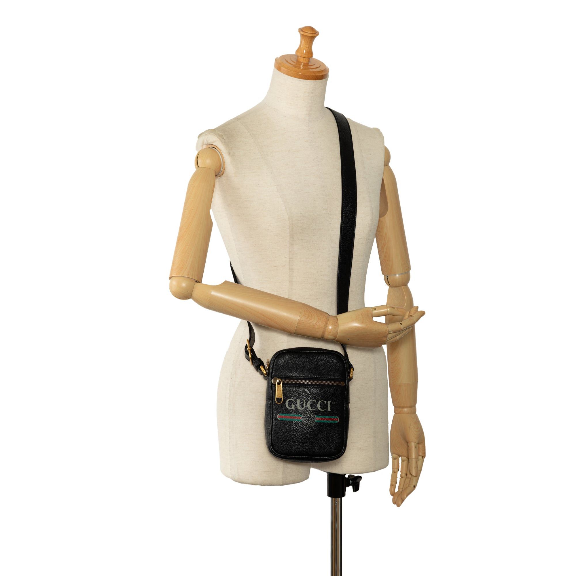 Gucci Gucci Gucci Logo Crossbody Black Size ONE SIZE - 9 Thumbnail